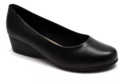 Sapato Feminino Anabela Trabalho Confortável 7014-200 _Modare