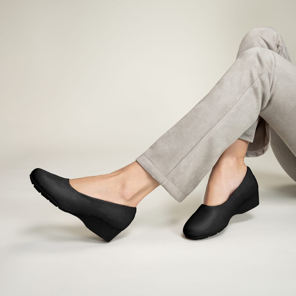 Sapato Feminino Anabela Trabalho Confortável 7014-200 _Modare