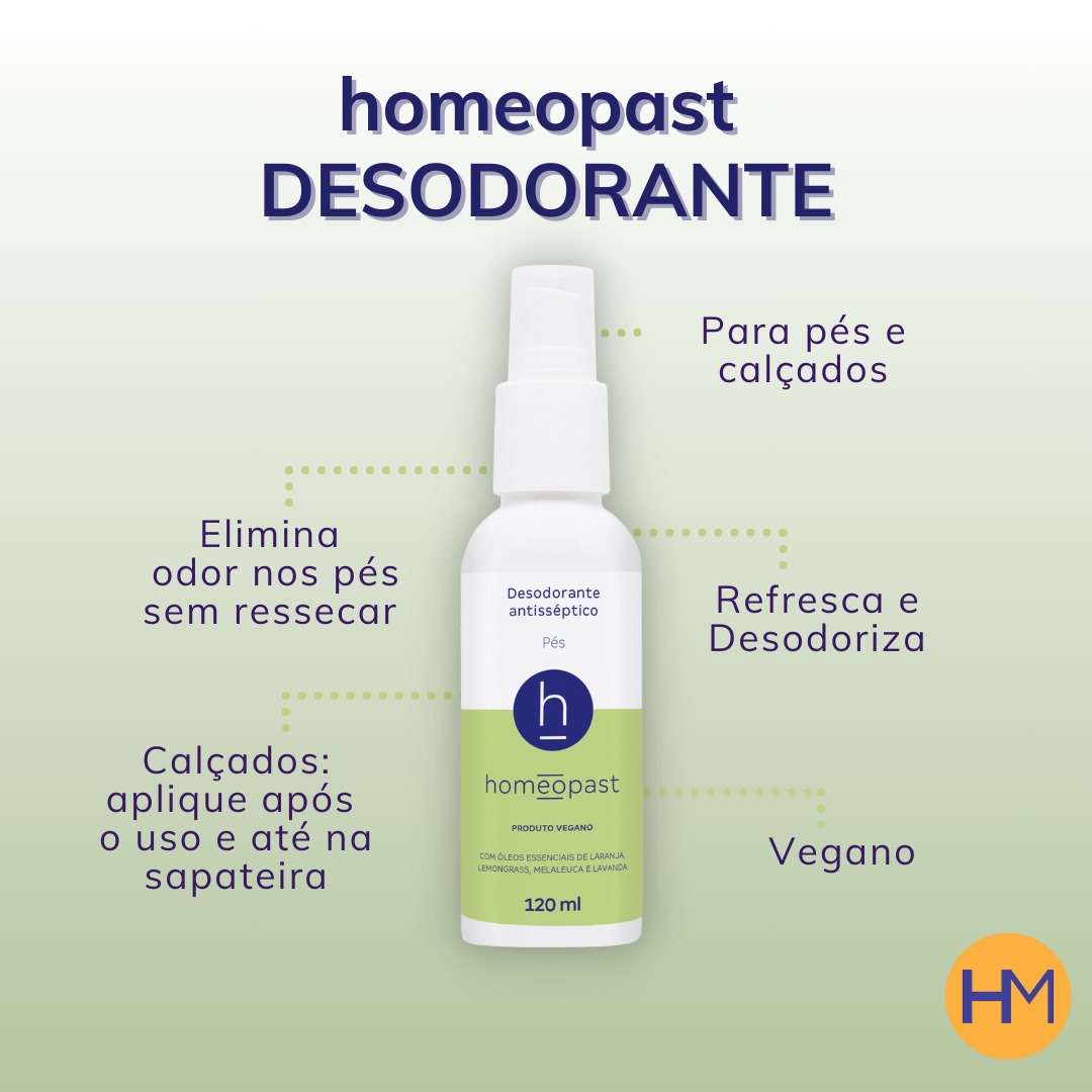 Desodorizante para os pés120 ml - Toque seco-Homeopast
