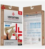 Meia coxa 7/8 media compressão 20-30 MMHG  ponteira fechada Venomed