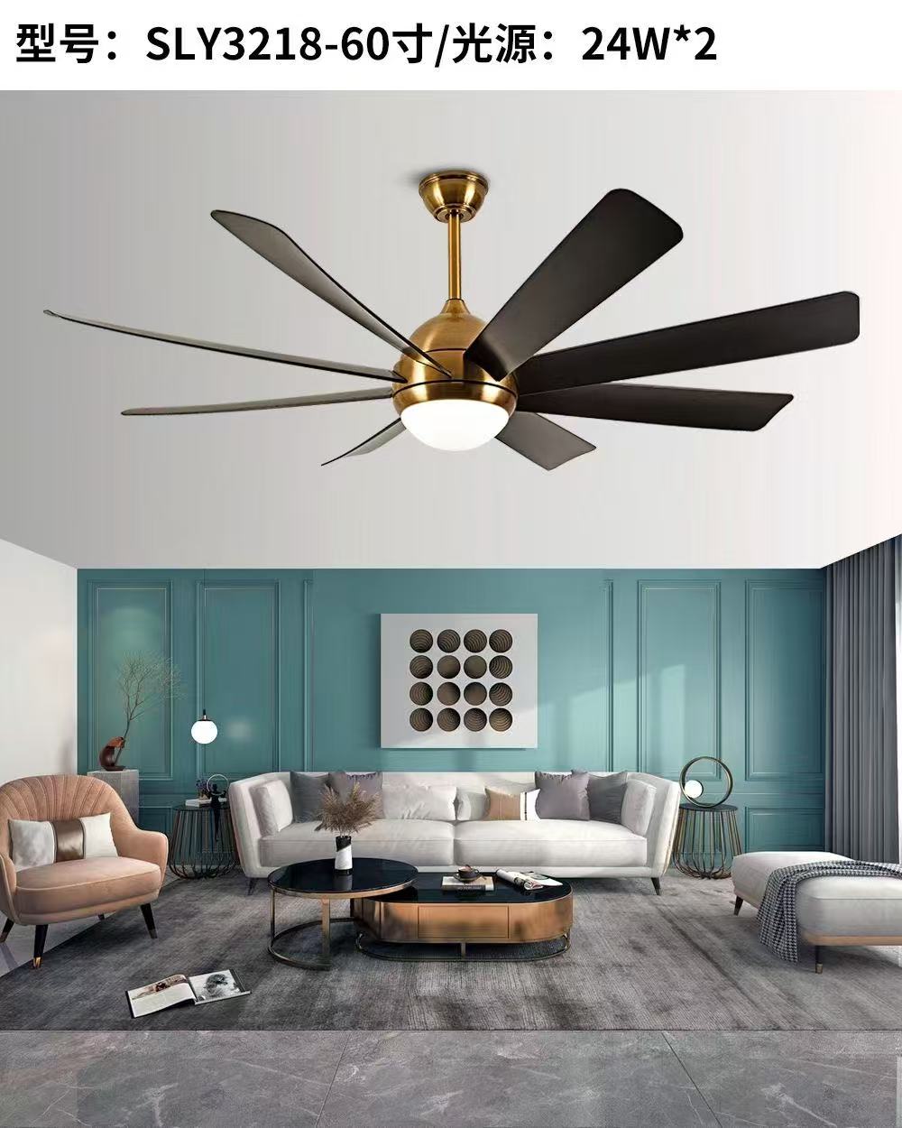 Modern Ceiling Fan with LED Light