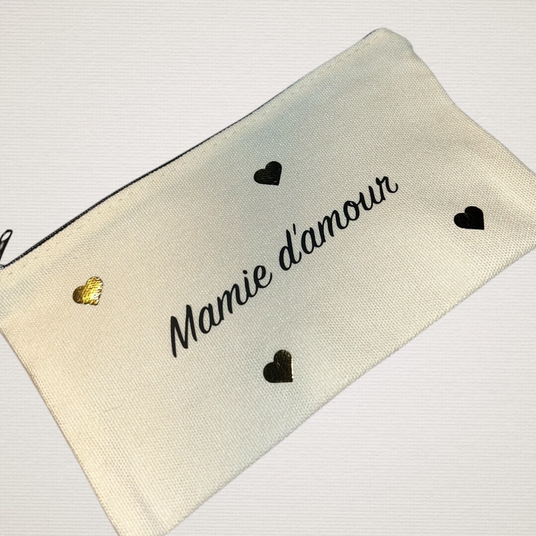 Trousse petit coeur doré