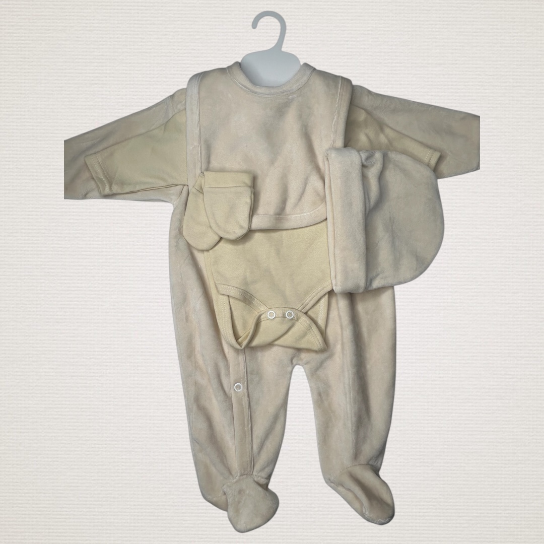 Ensemble velours 5 pièces COEUR ARGENTÉ