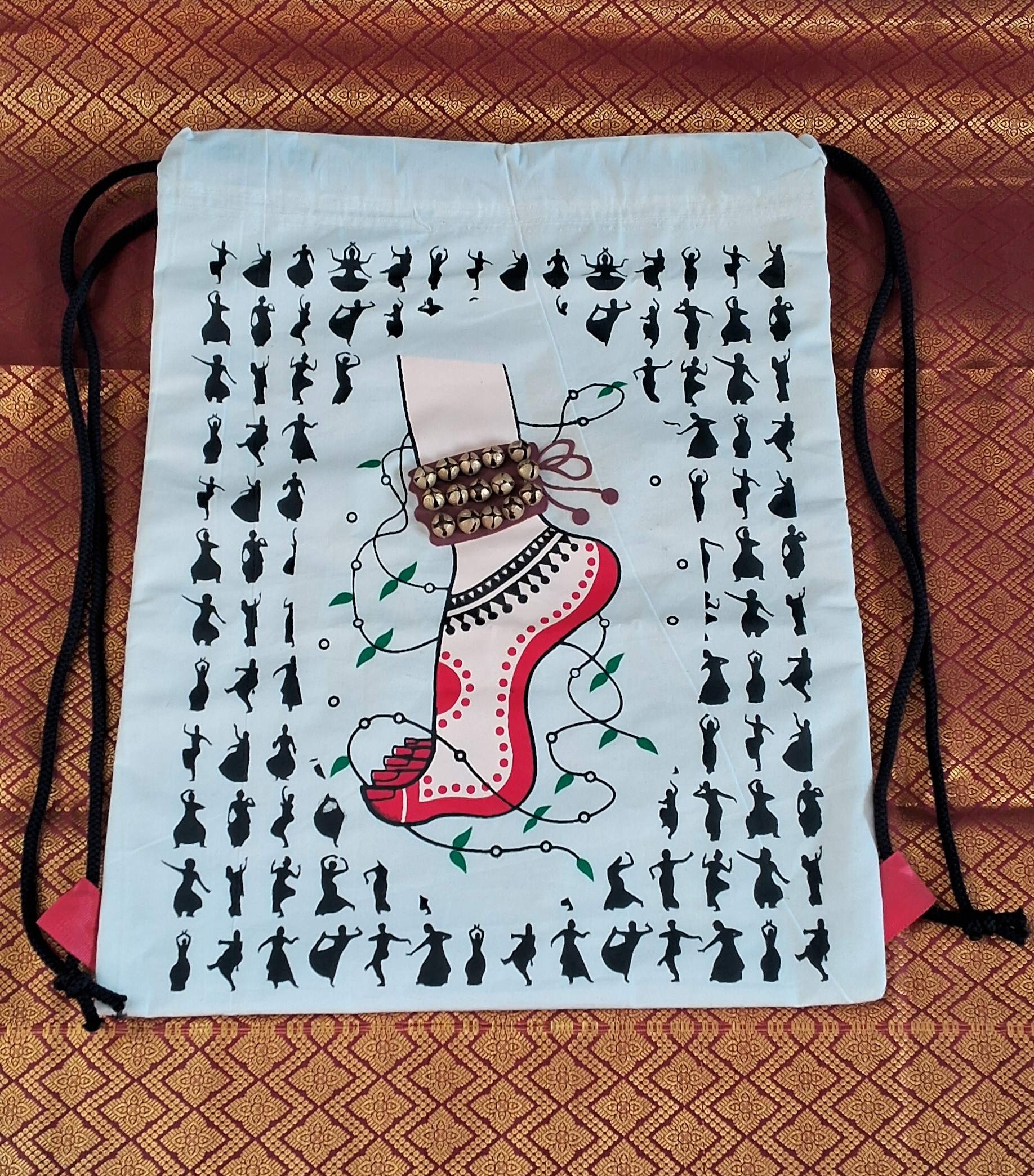 Artistic drawstring Tote Bags