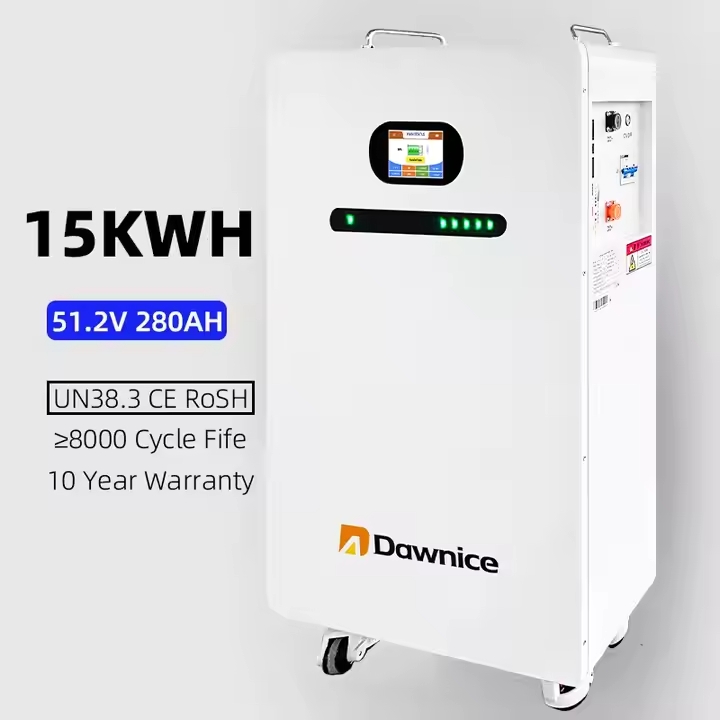 Dawnice 15 KW All-in-One-Wechselrichterbatterie 51,2 V 280Ah 300Ah 100Ah 200Ah Lifepo4- (netzunabhängig)