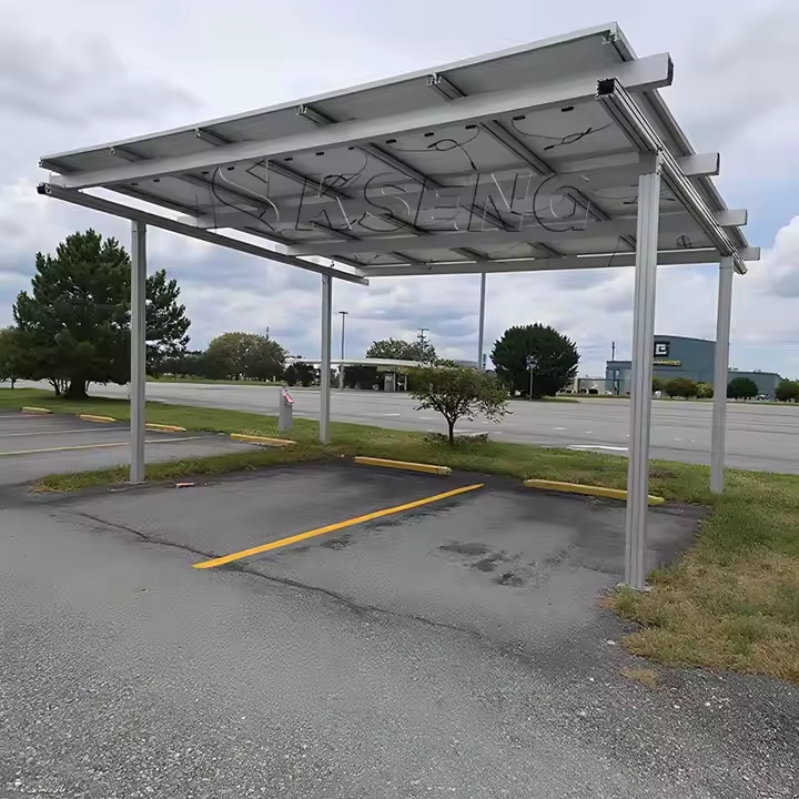  6 kw komplettes Hybrid solar-carport-system Größe L 5,40 x B 5,70 me