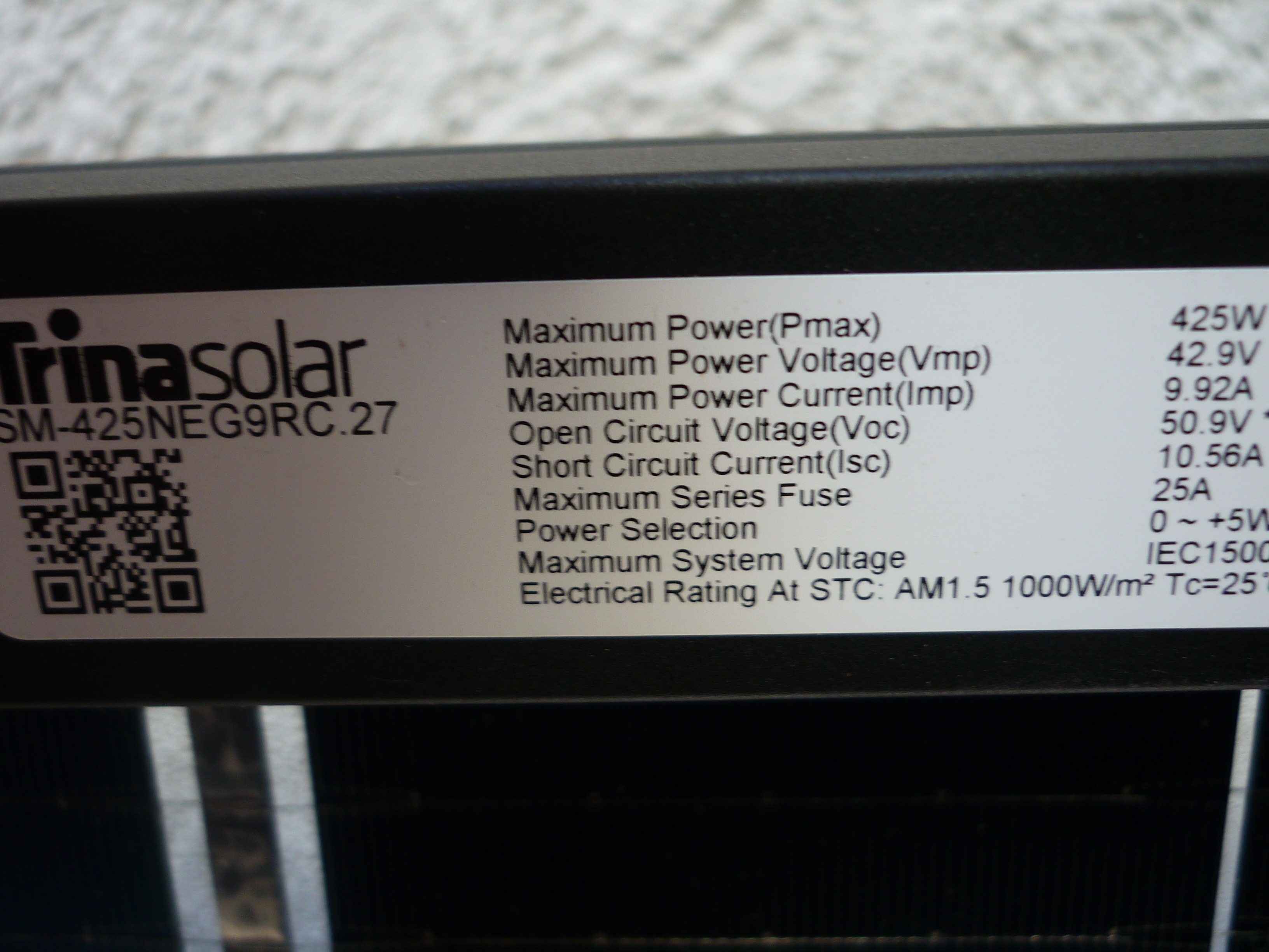 Trina Vertex S+ Bifacial Solarpanel, komplett schwarz, 425 W,  Dual-Glas-N-Typ-PV-Modul, Neg9rc.27, 