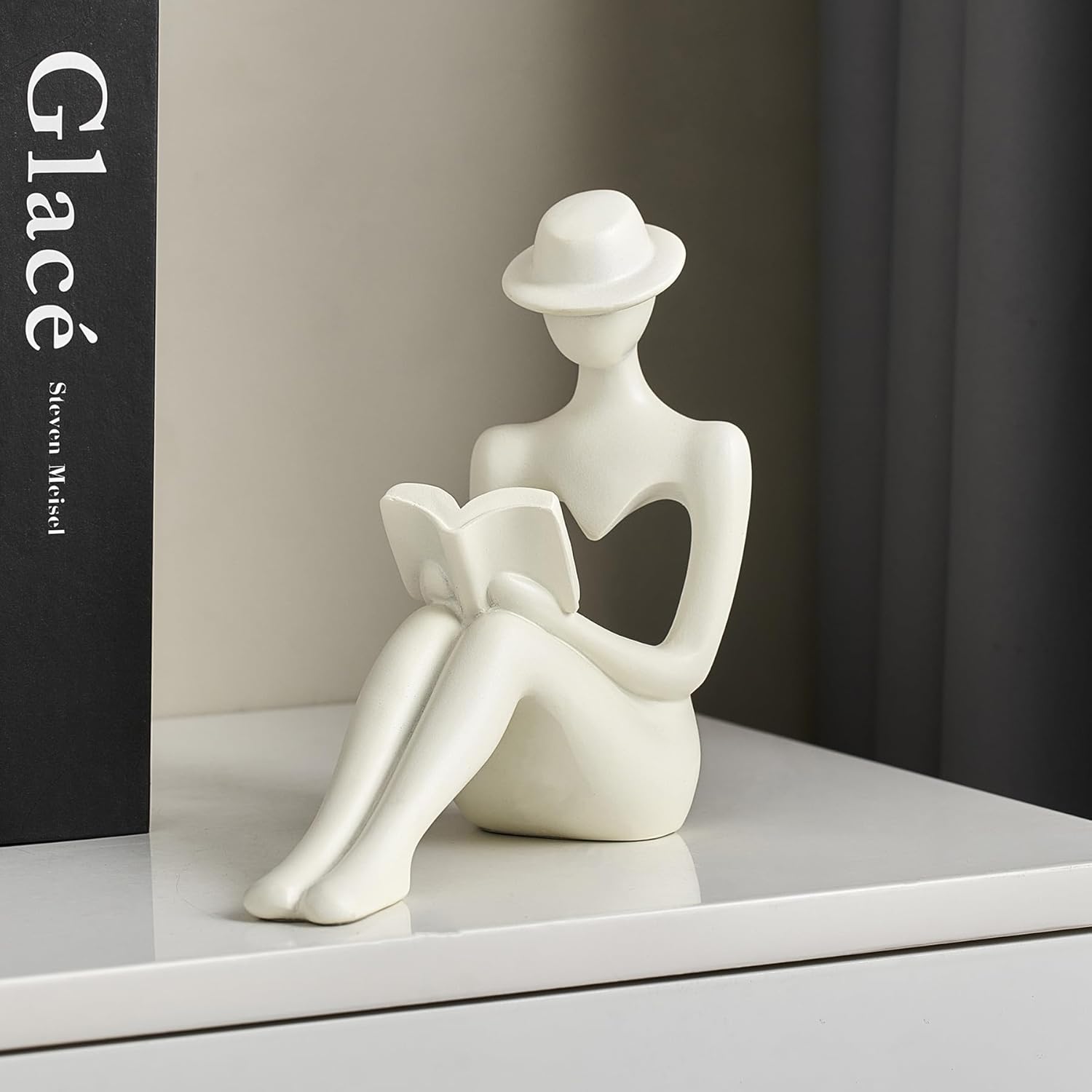 Modern Minimalist Reader Sculpture