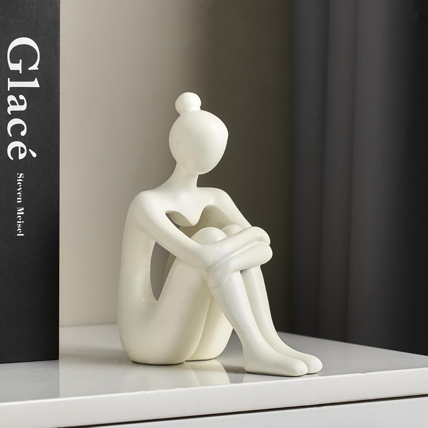 Abstract Sitting Figure Sculpture