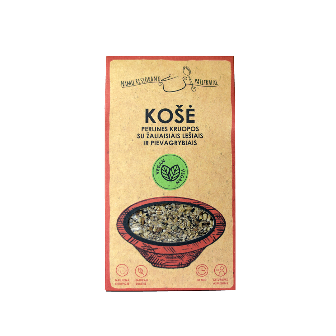 PERLINĖS KRUOPOS su lęšiais ir pievagrybiais, 250 g