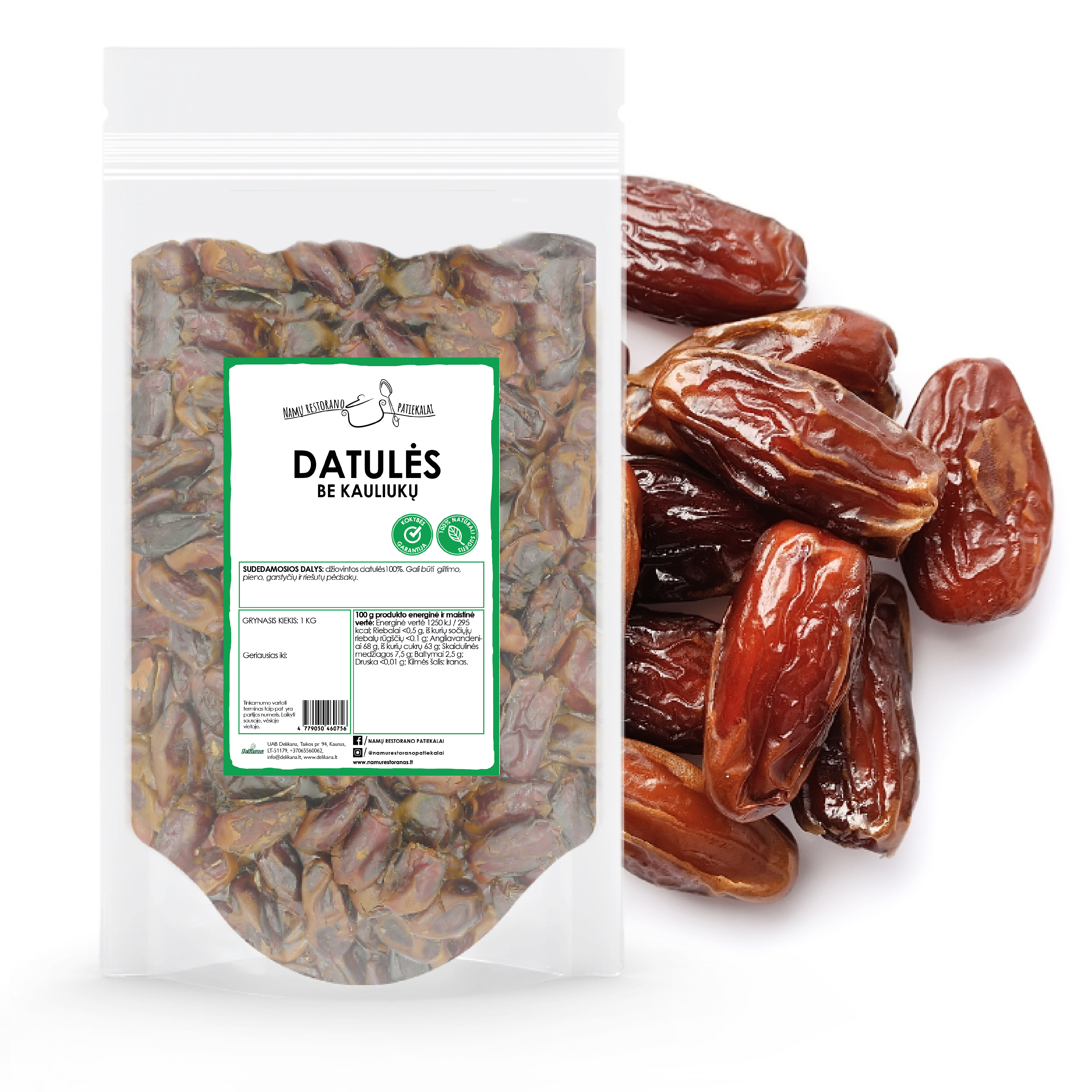 Džiovintos datulės, 1 kg