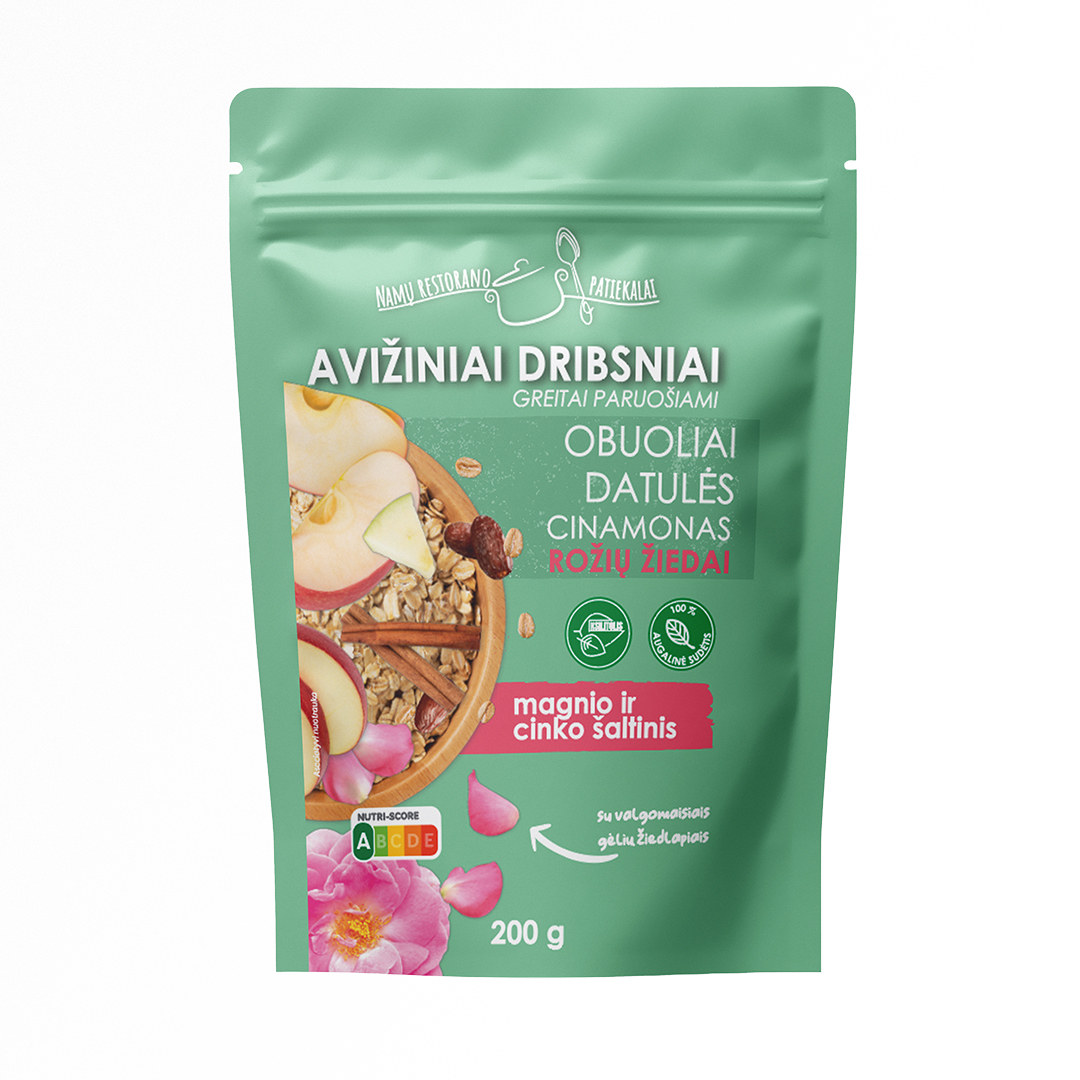 Avižiniai dribsniai su rožių žiedais, 200 g