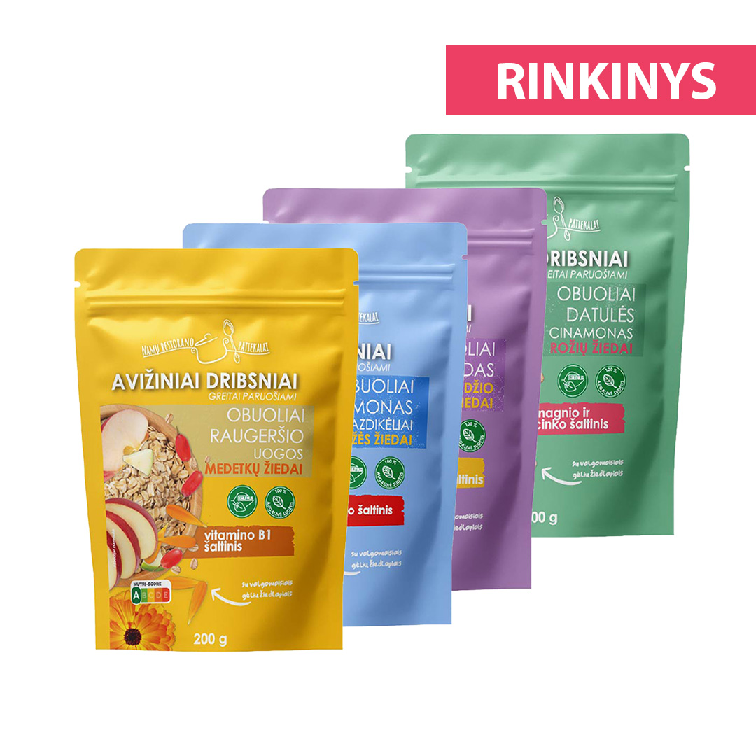 Pusryčių dribsnių rinkinys su valgomaisiais žiedlapiais