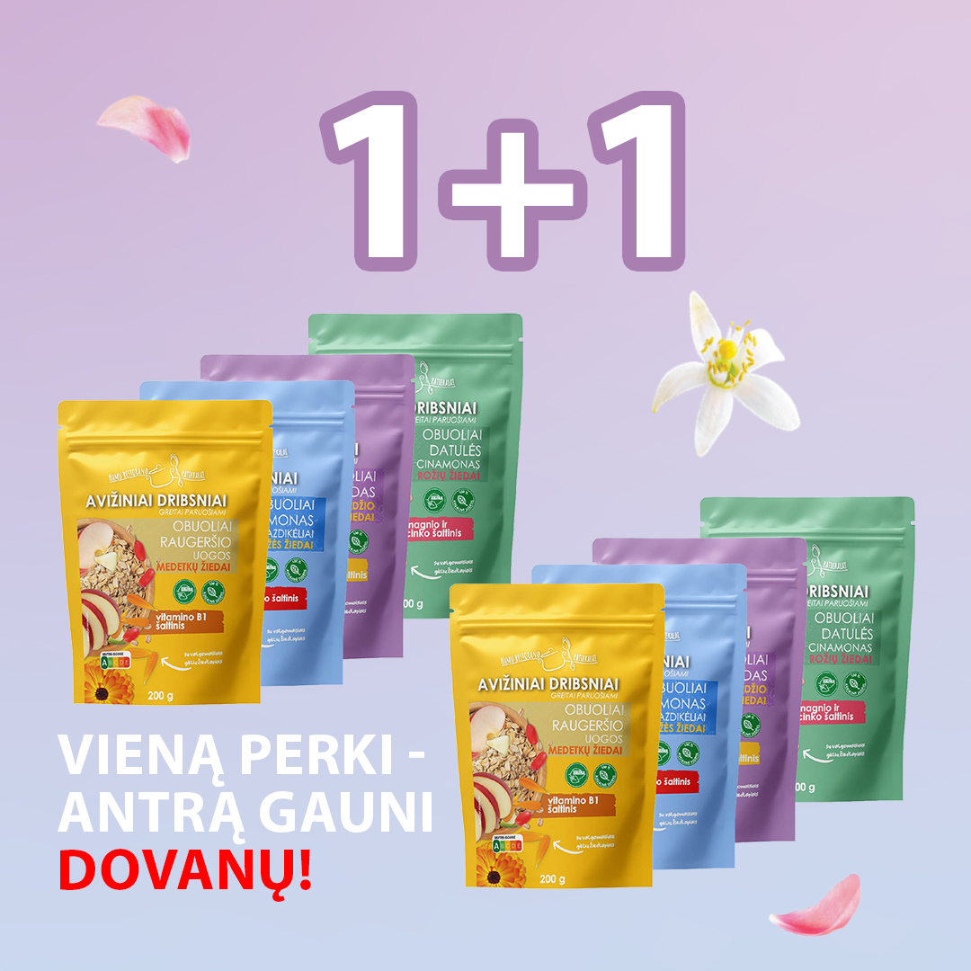 Pusryčių dribsnių rinkinys su valgomaisiais žiedlapiais