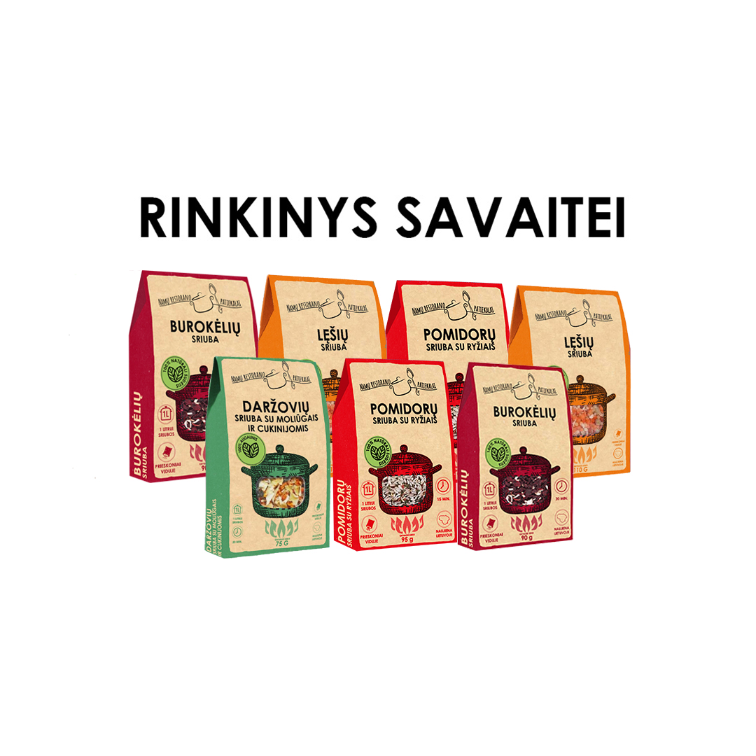 Sriubų rinkinys savaitei, 7 vnt.