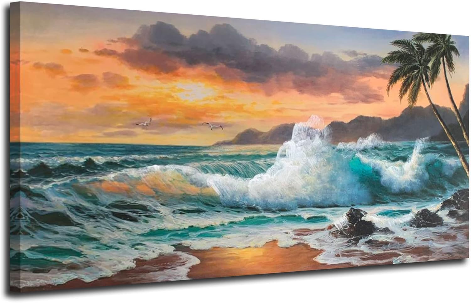 Ocean Sunset Canvas Painting