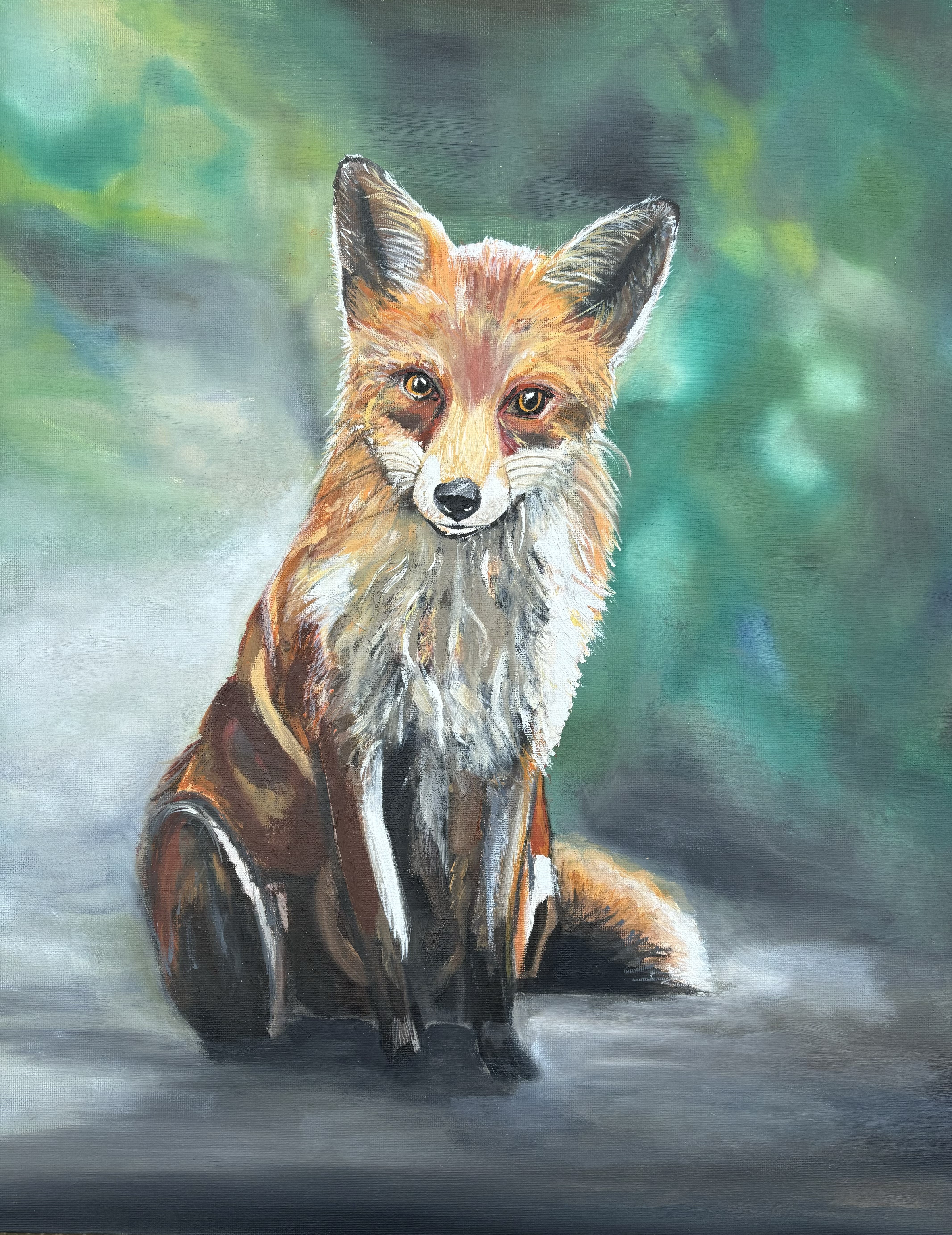 Print of Original Fox Oil Painting - A3
