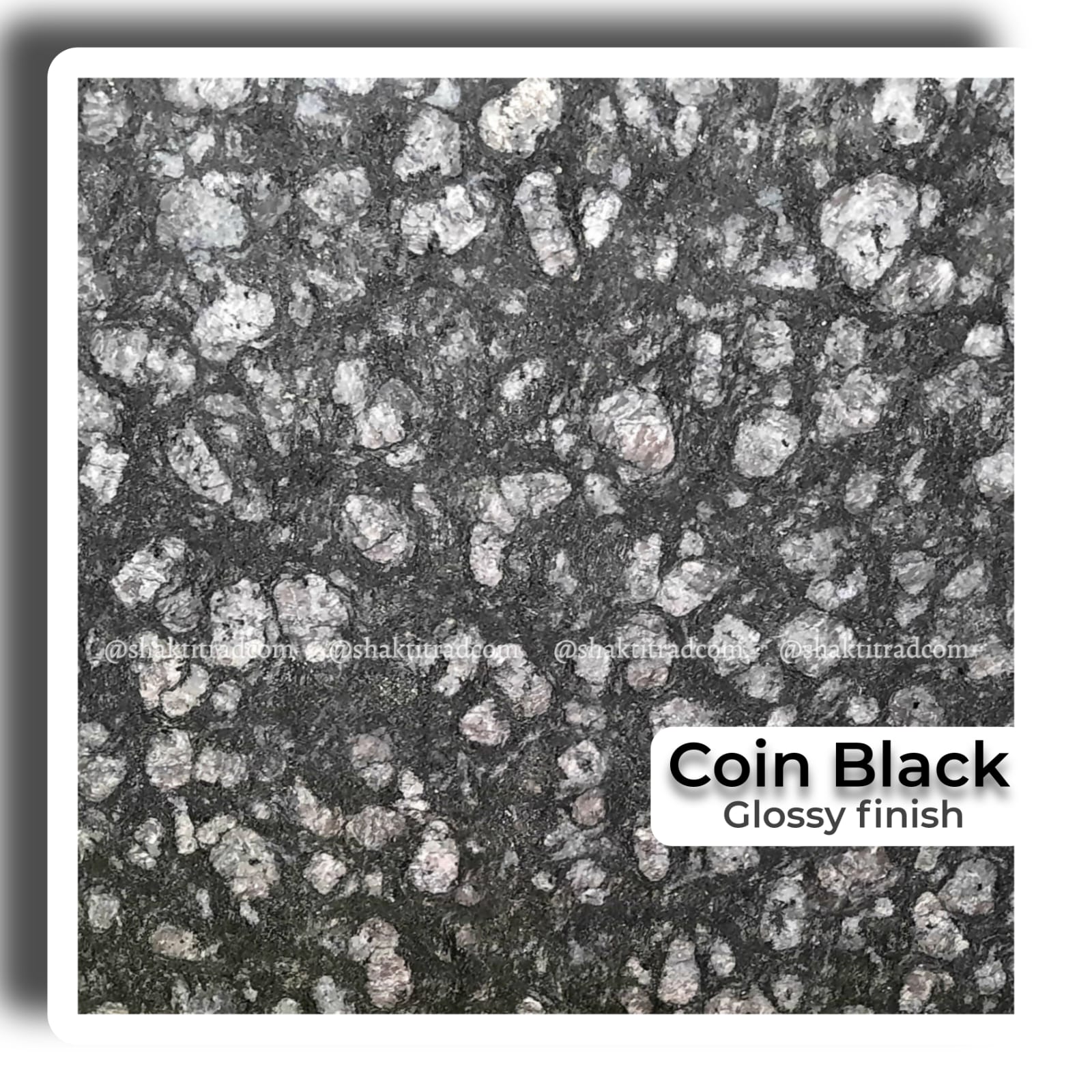 Coin Black Granite Stone