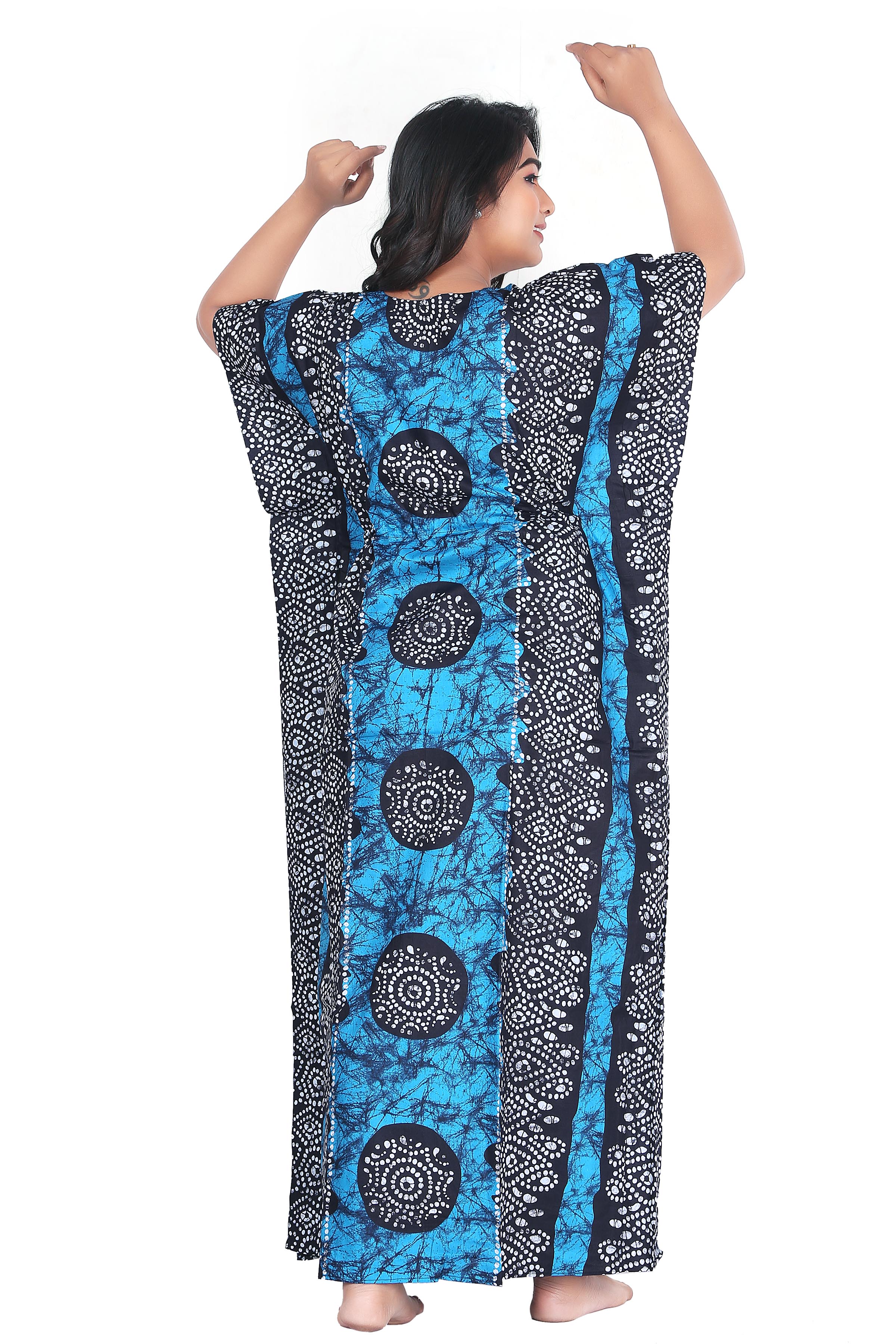 Stylaclue Cotton  Batik Kaftan Nighty Large Size