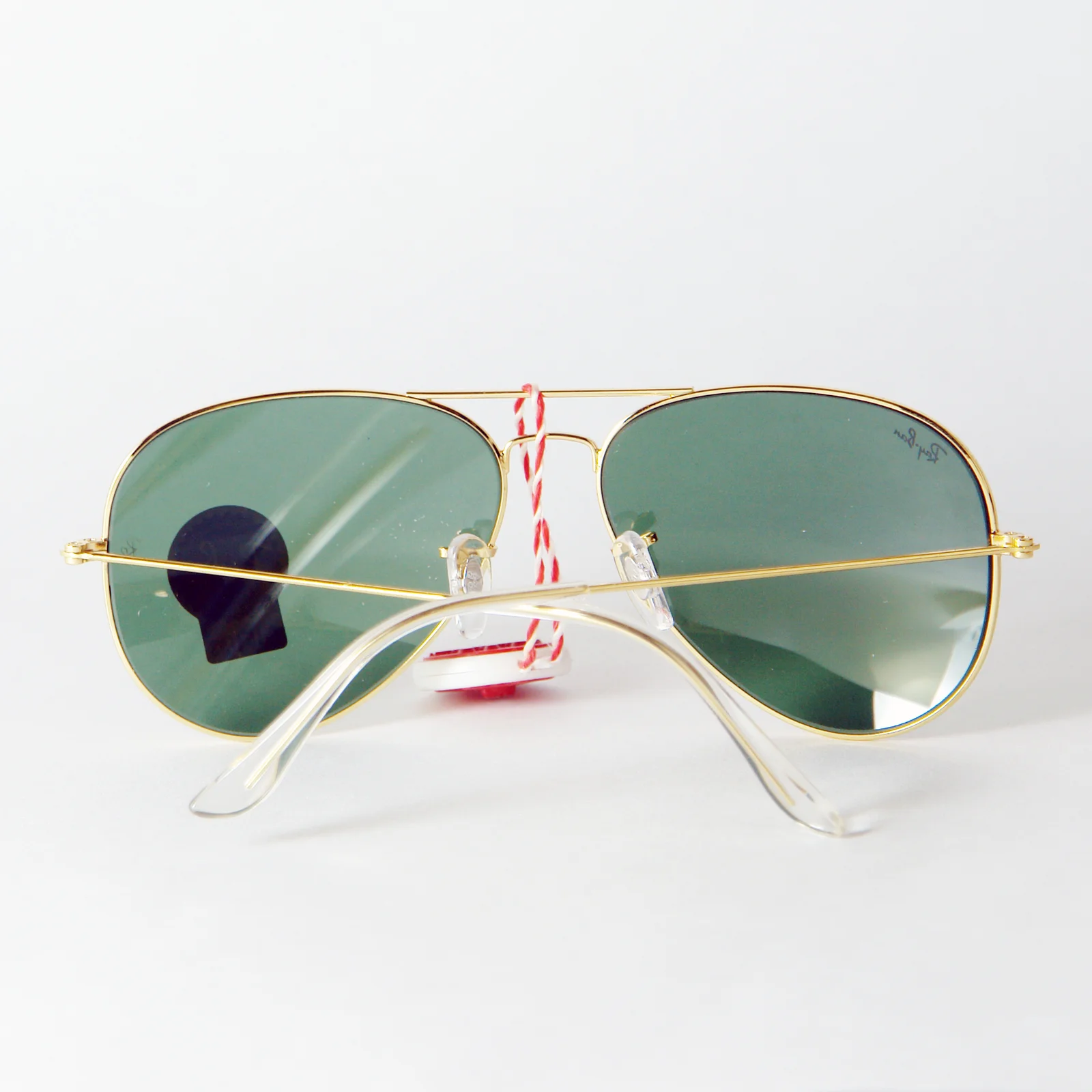 Ray-ban 3026 Gold/green 62 Mm Cliper Verde/ Dorado 