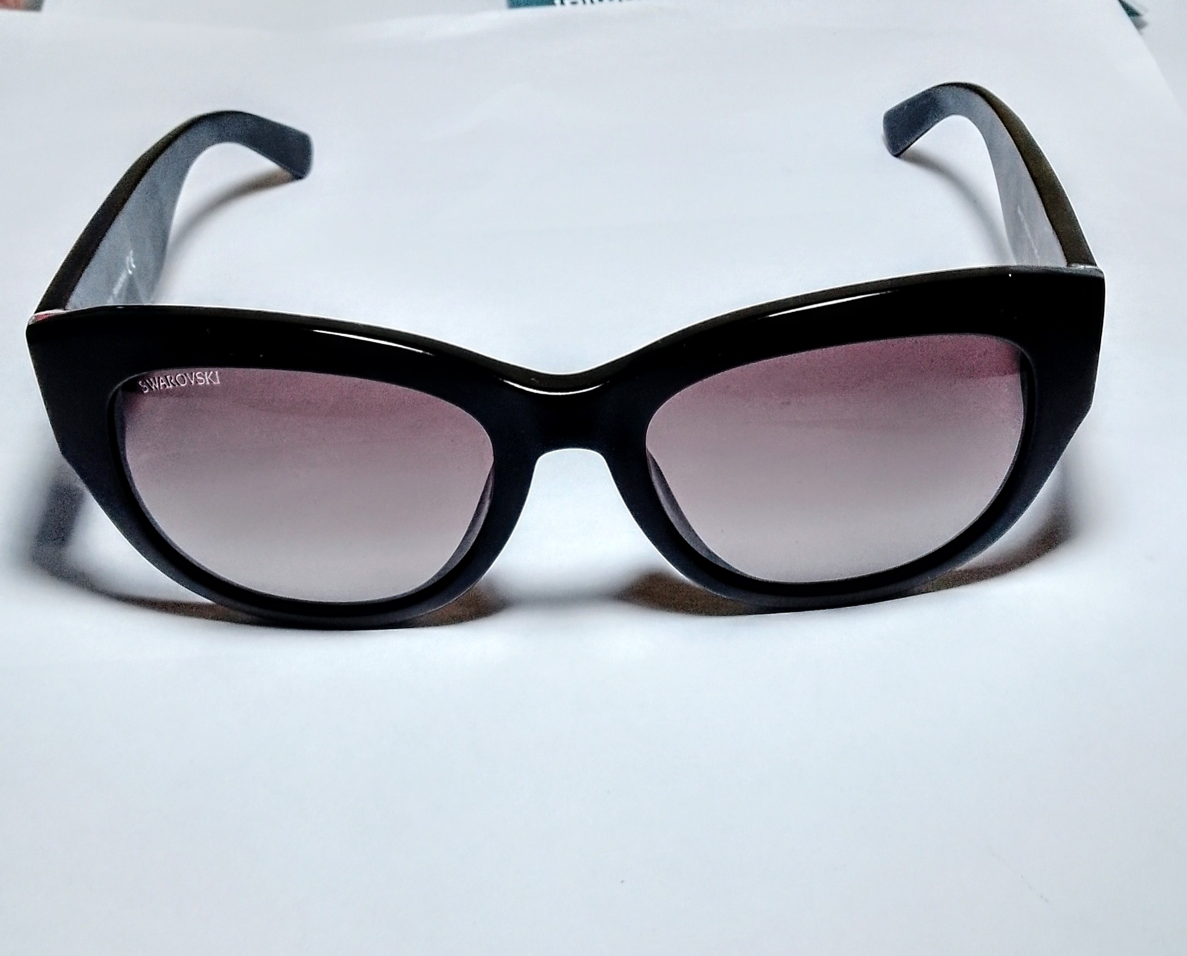 Anteojos De Sol Swarovski Sk0127 01b 54 Redondo Gris Negro Negro