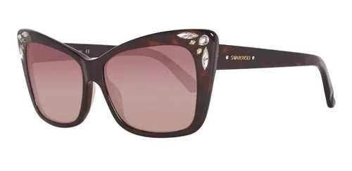 Anteojo De Sol , Swarovski,sk10352f, Anteojos De Alta Gamas Butterflay Brown Brown Brown