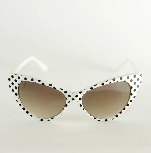 Anteojo De Sol FA Ojo De Gato Gris Blanco Blanco