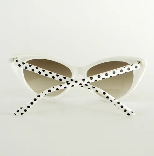 Anteojo De Sol FA Ojo De Gato Gris Blanco Blanco