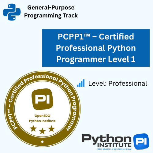 PCPP1™ – Certified Professional Python Programmer Level 1 certification