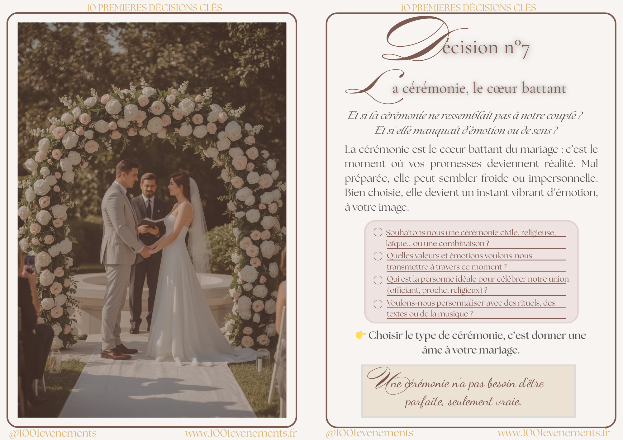 Pour un départ sans faux pas : les 10 premières décisions clés pour organiser votre mariage