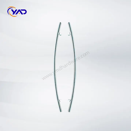 Curved Stainless Steel Push-Pull Door Handle