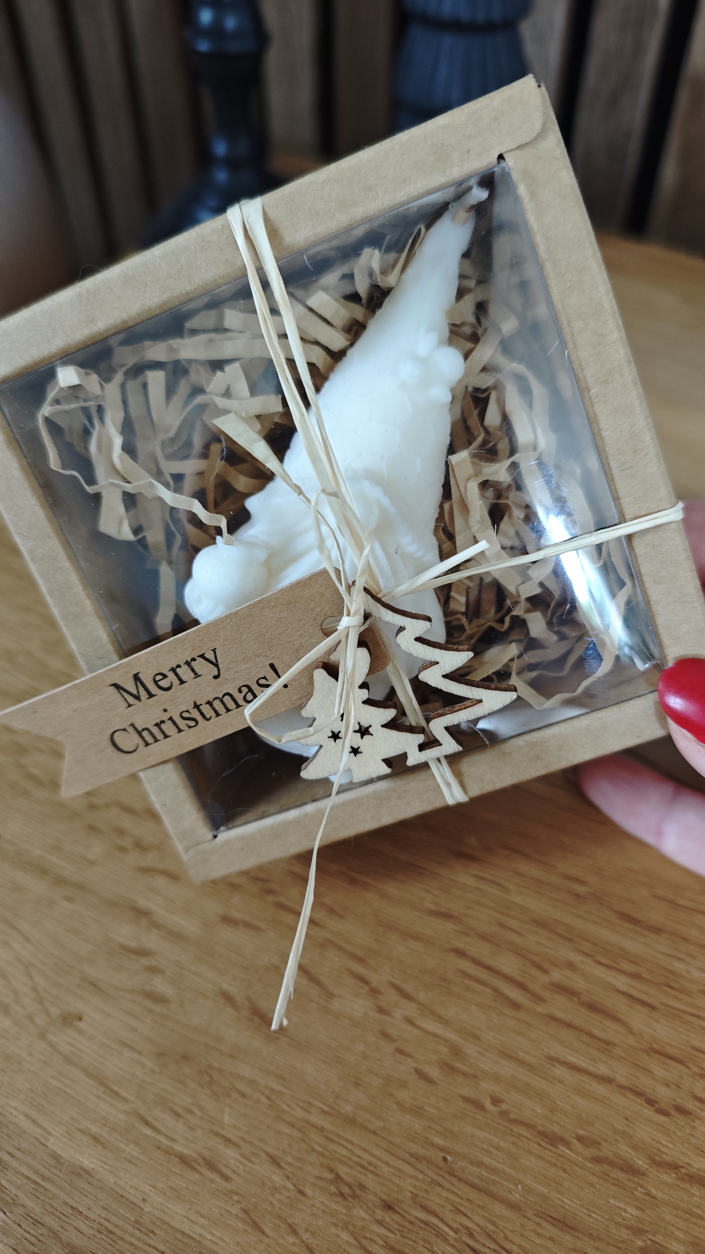 Weihnachtskerze in Geschenkbox