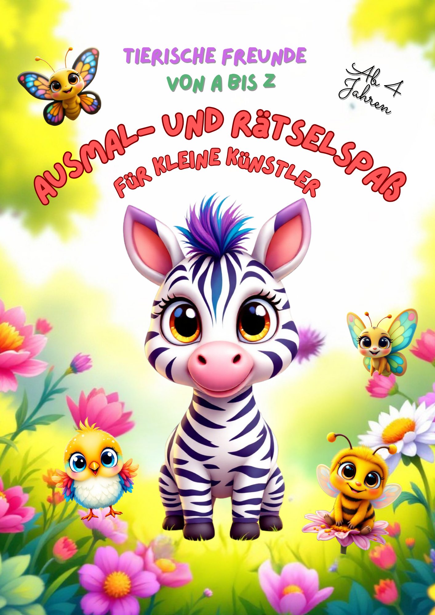 eBook Tierische Freunde von A bis Z: Ausmal- und Rätselspaß für kleine Künstler