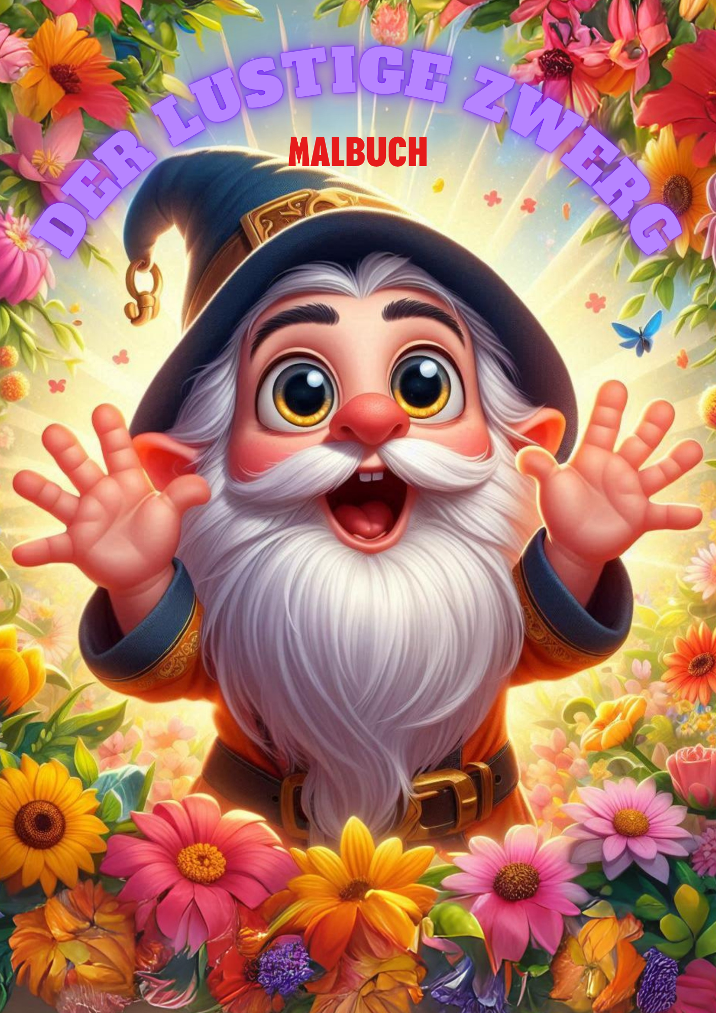 eBook Der lustige Zwerg: Das Malbuch für Kinder, 52 Seiten, Zwirbel der lustige Zwerg zum ausmalen