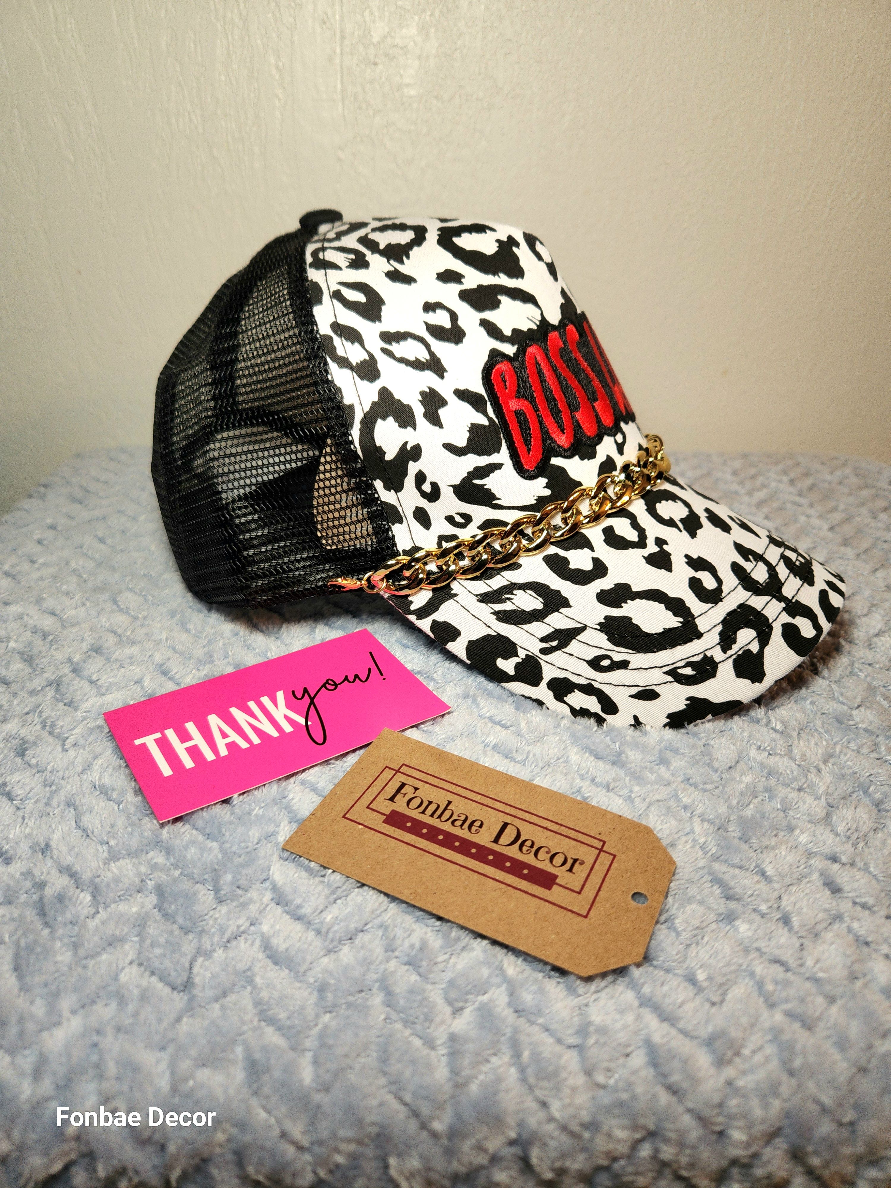 Leopard Print Boss Lady Trucker Cap