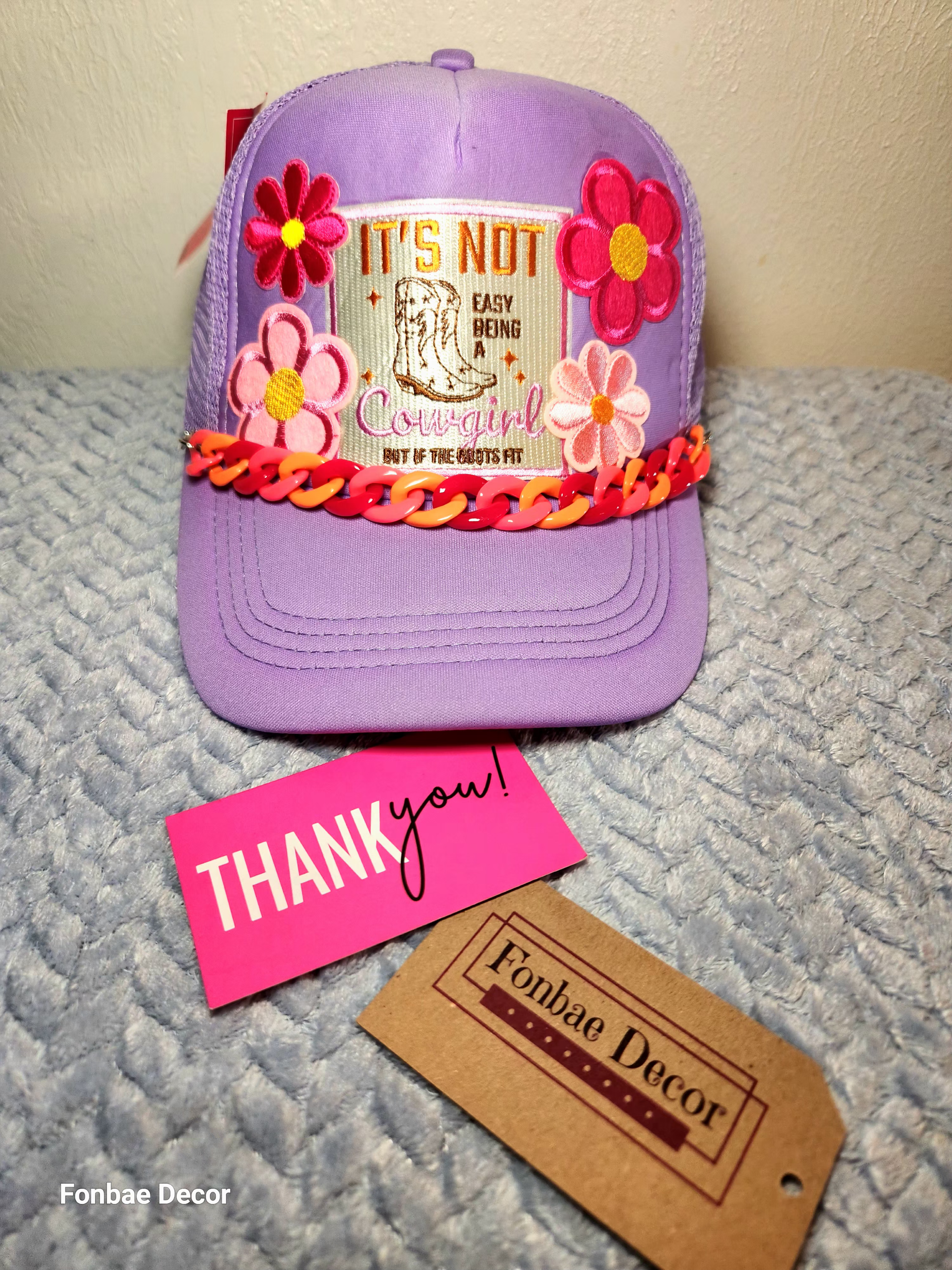 Purple Cowgirl Cap: It's Not Easy Being a Cowgirl Trucker Cap