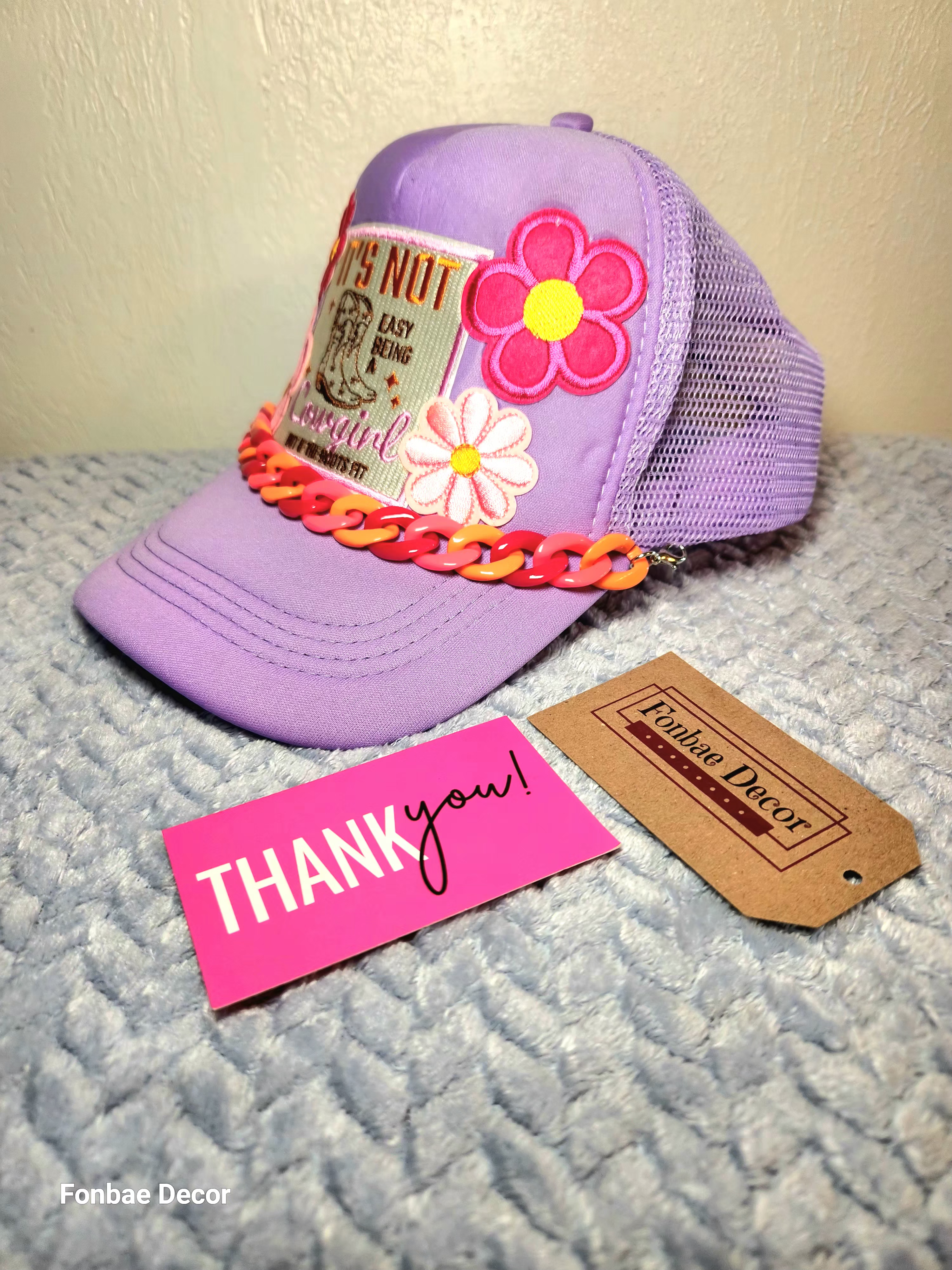 Purple Cowgirl Cap: It's Not Easy Being a Cowgirl Trucker Cap