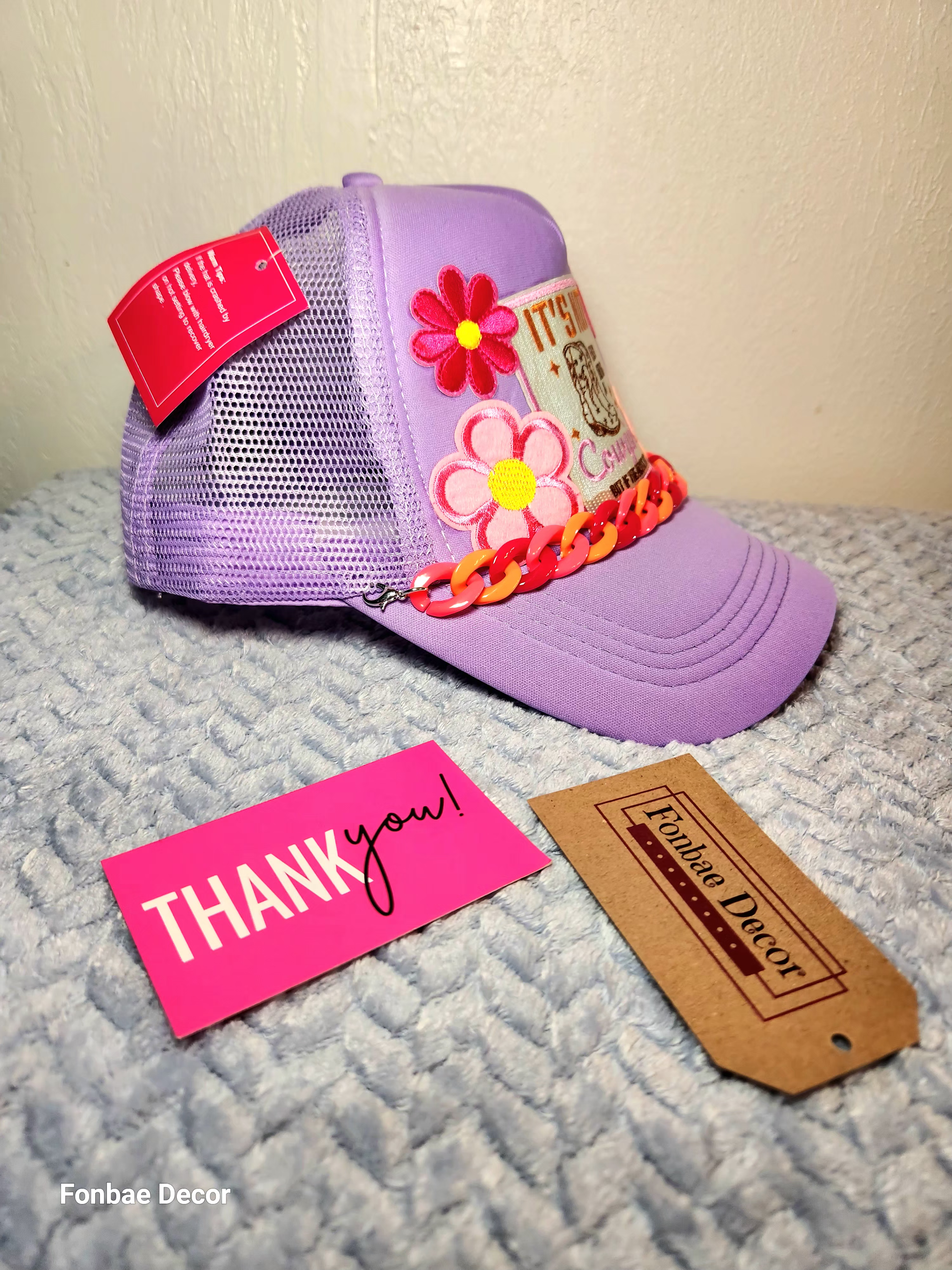 Purple Cowgirl Cap: It's Not Easy Being a Cowgirl Trucker Cap