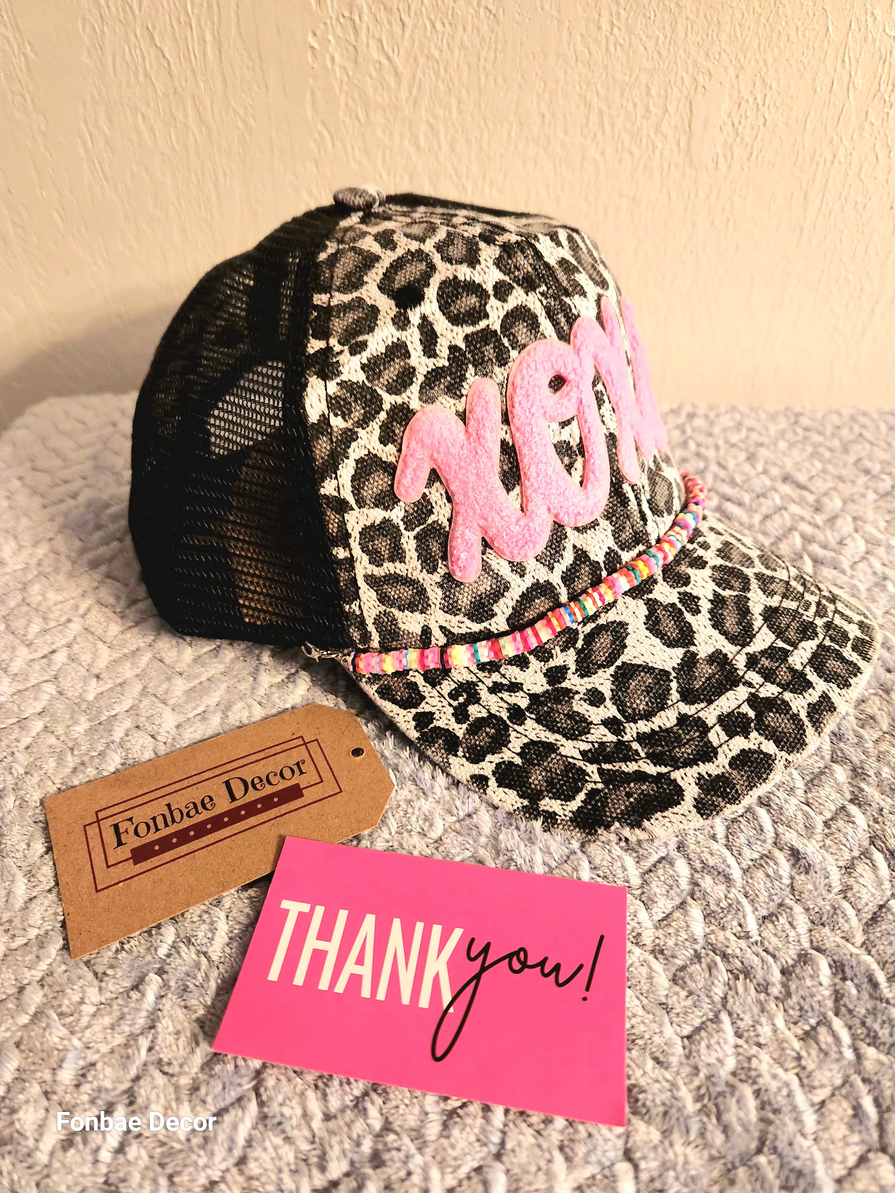 Leopard Print 'XOXO' Trucker Cap