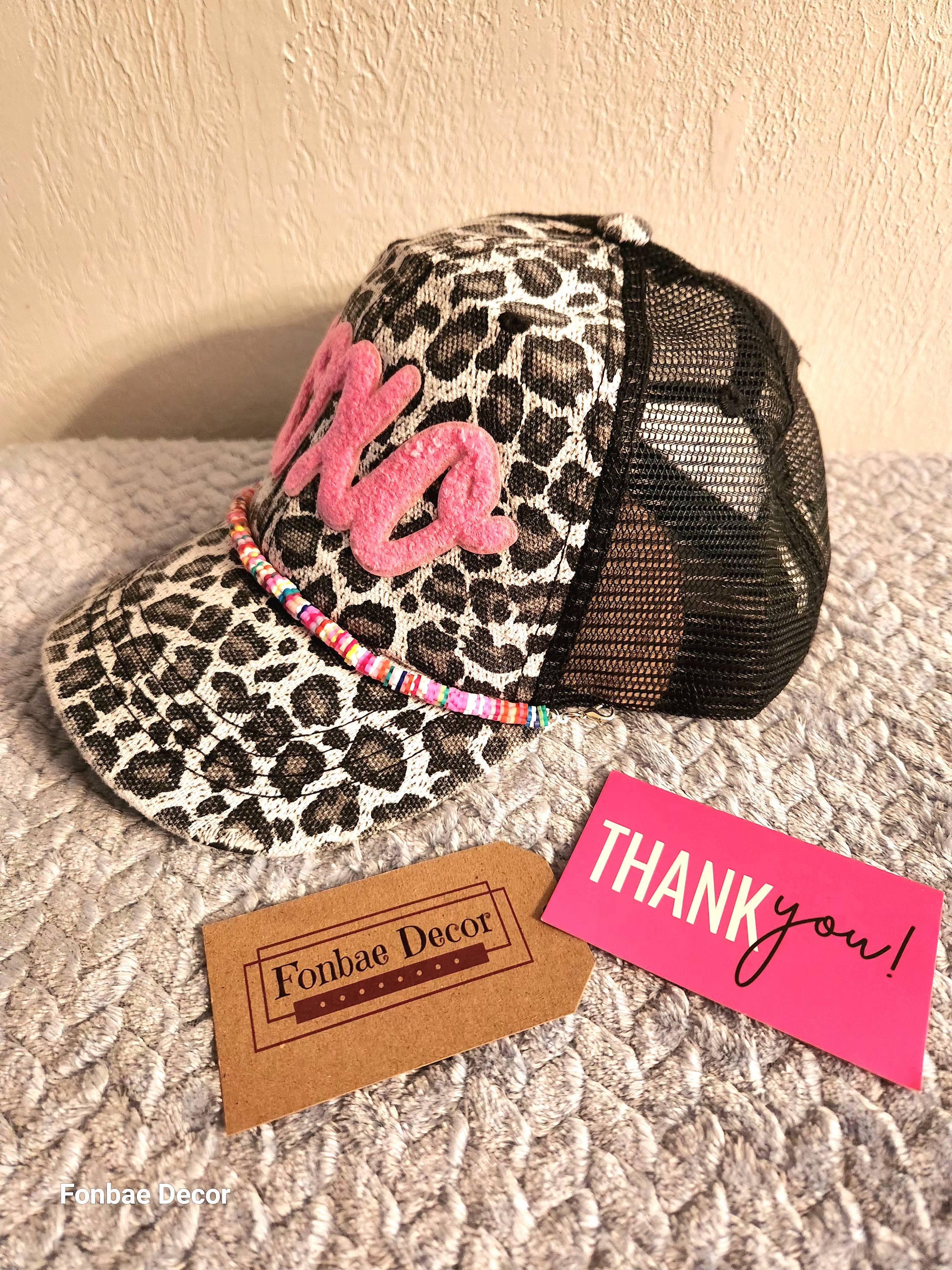 Leopard Print 'XOXO' Trucker Cap