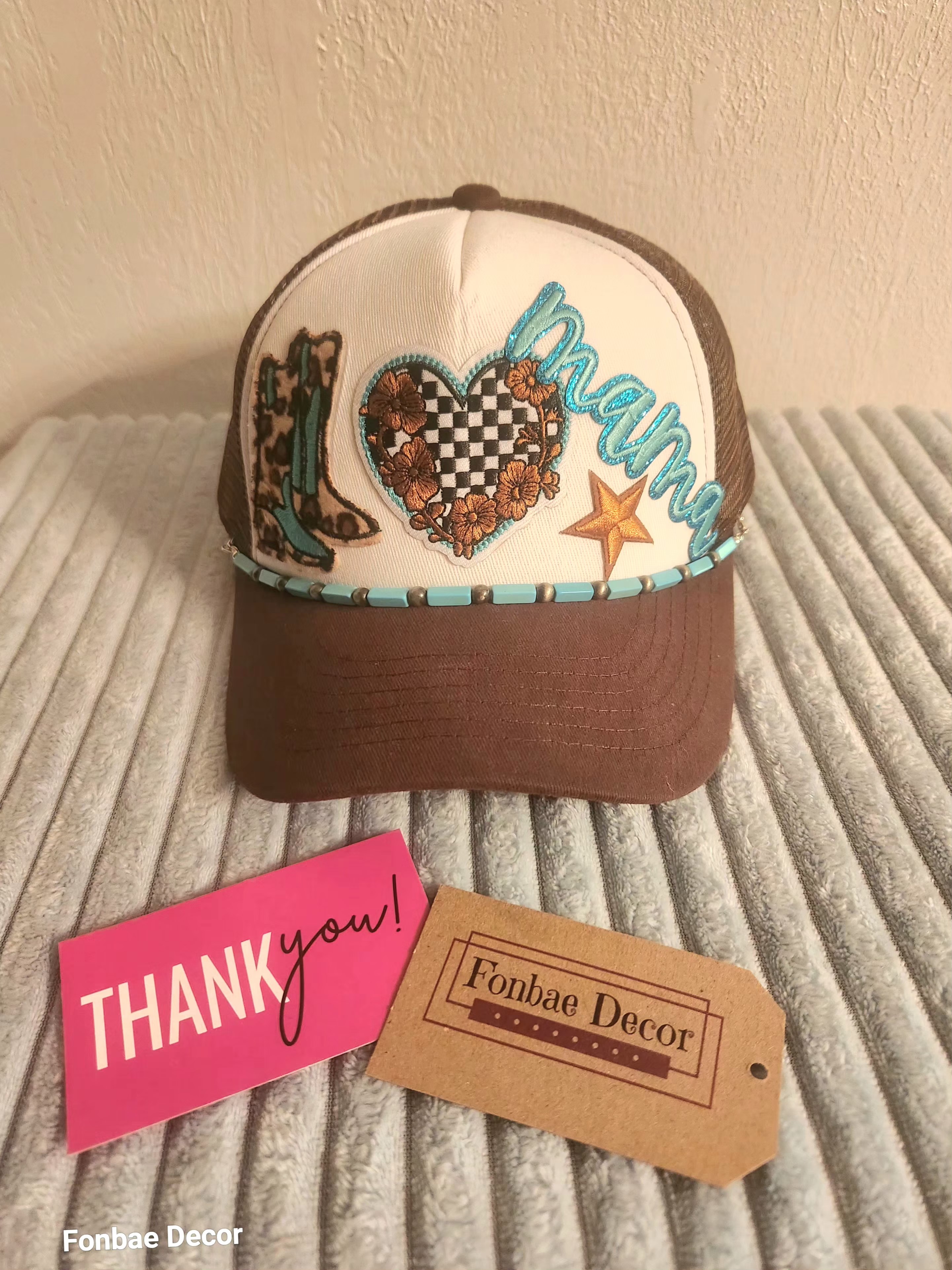 Mama Western Embroidered Trucker Cap