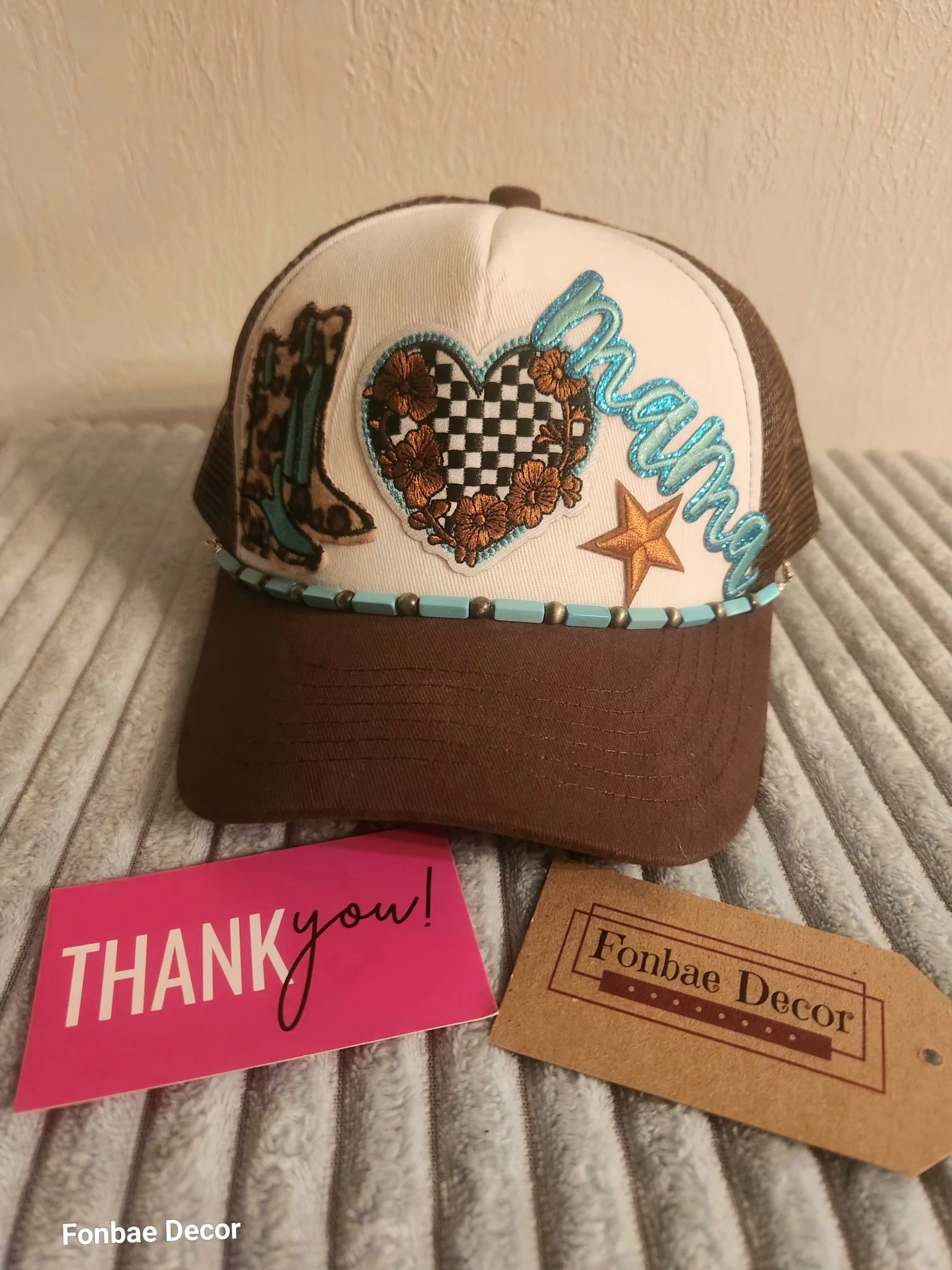 Mama Western Embroidered Trucker Cap