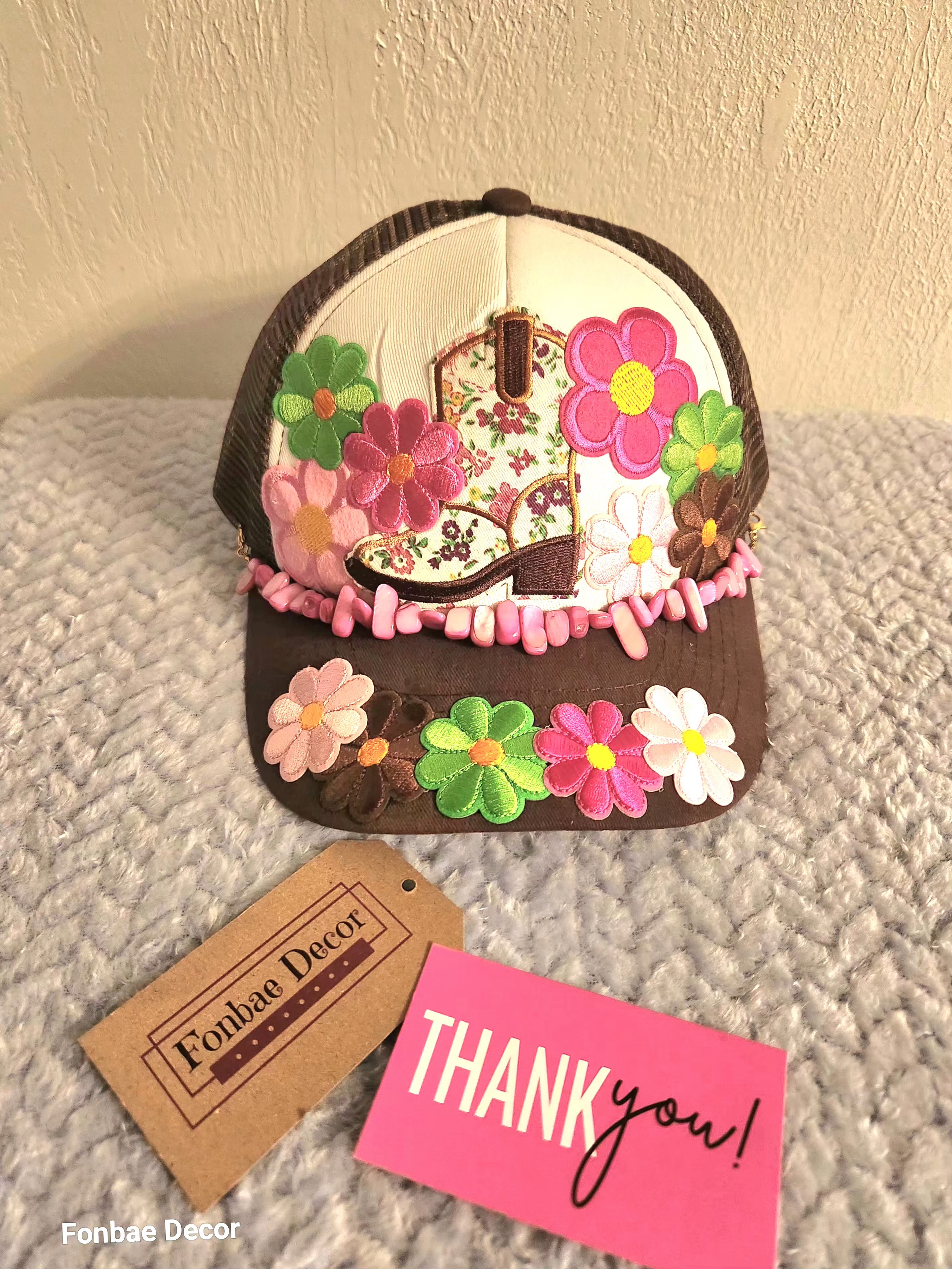 Floral Embellished Baseball Cap