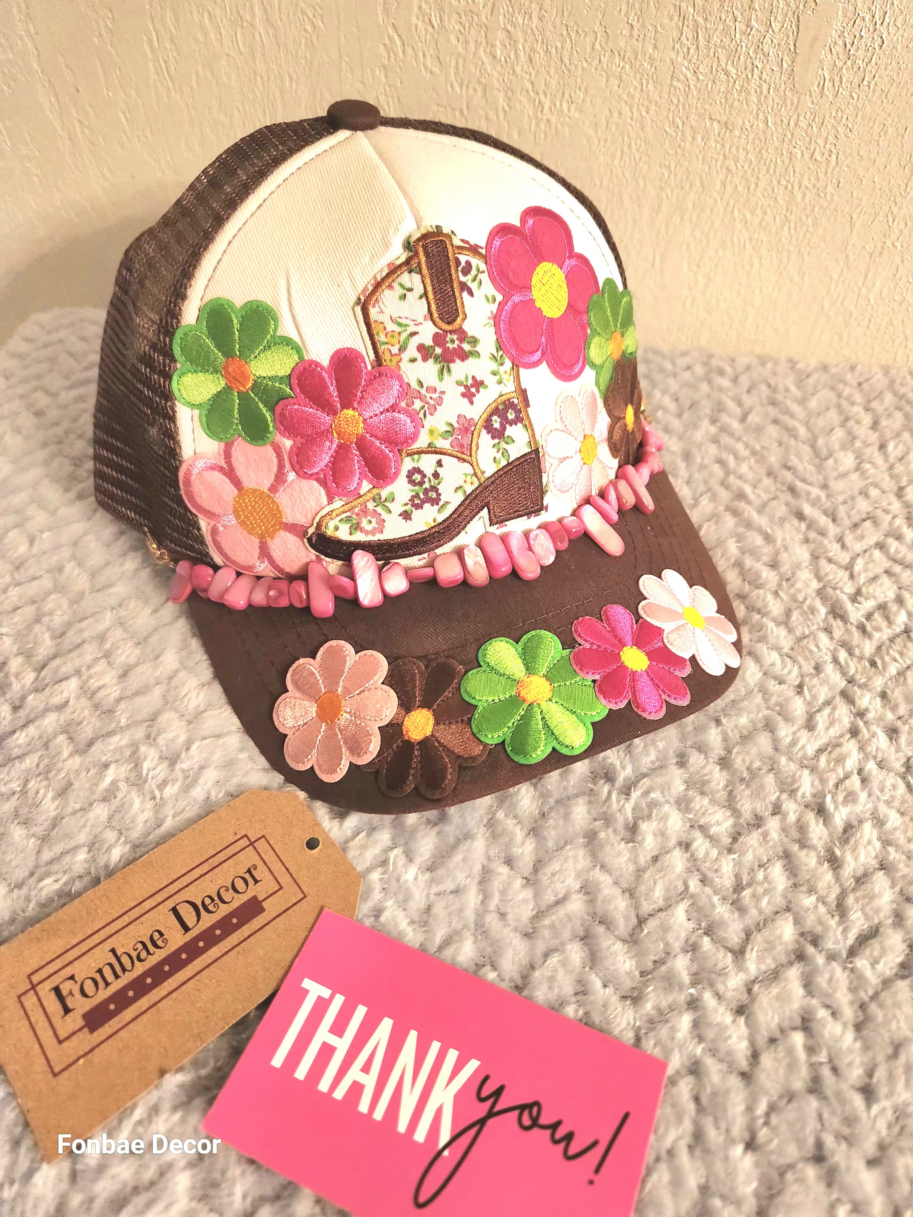 Floral Embellished Baseball Cap