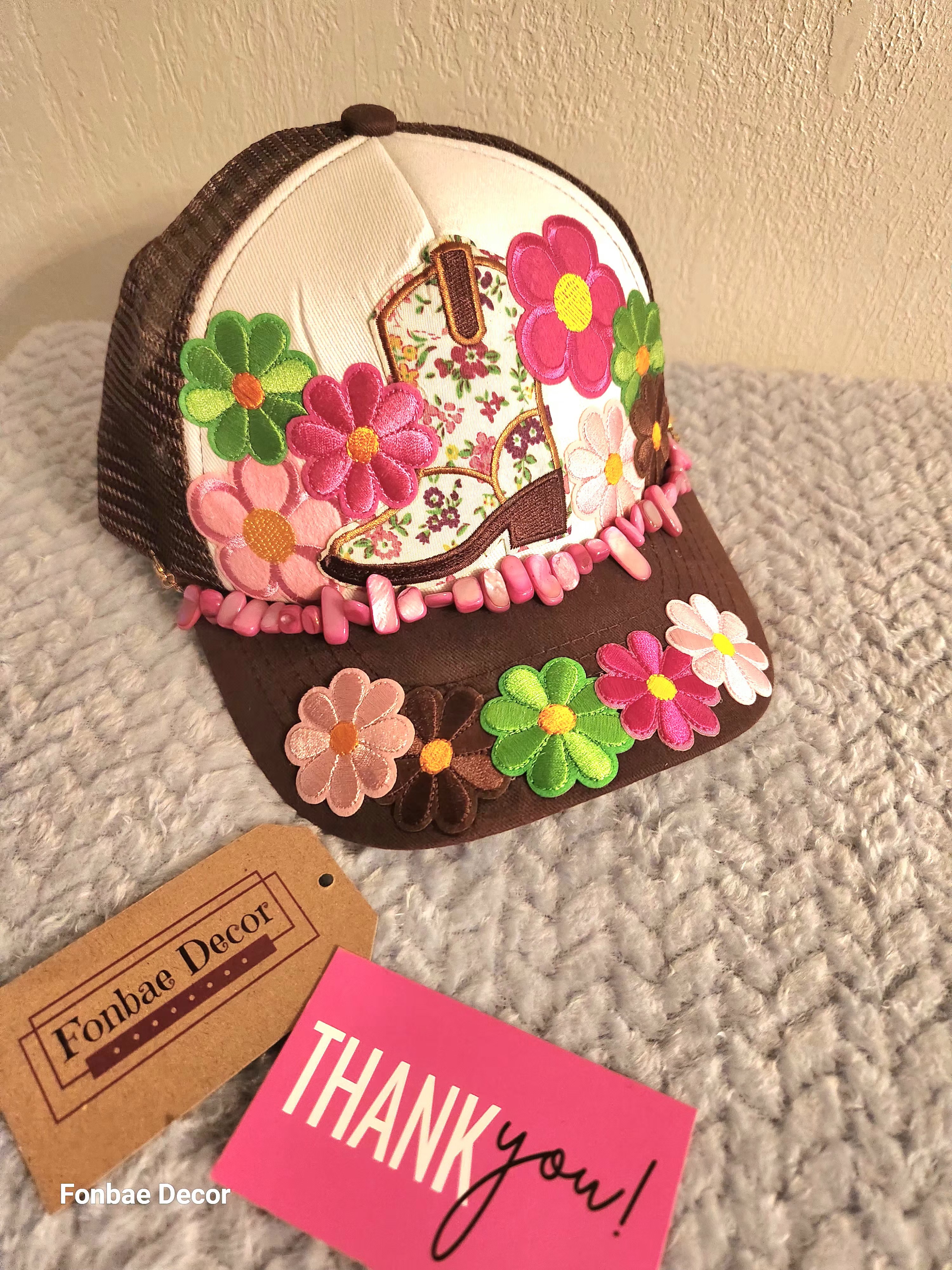 Floral Embellished Baseball Cap