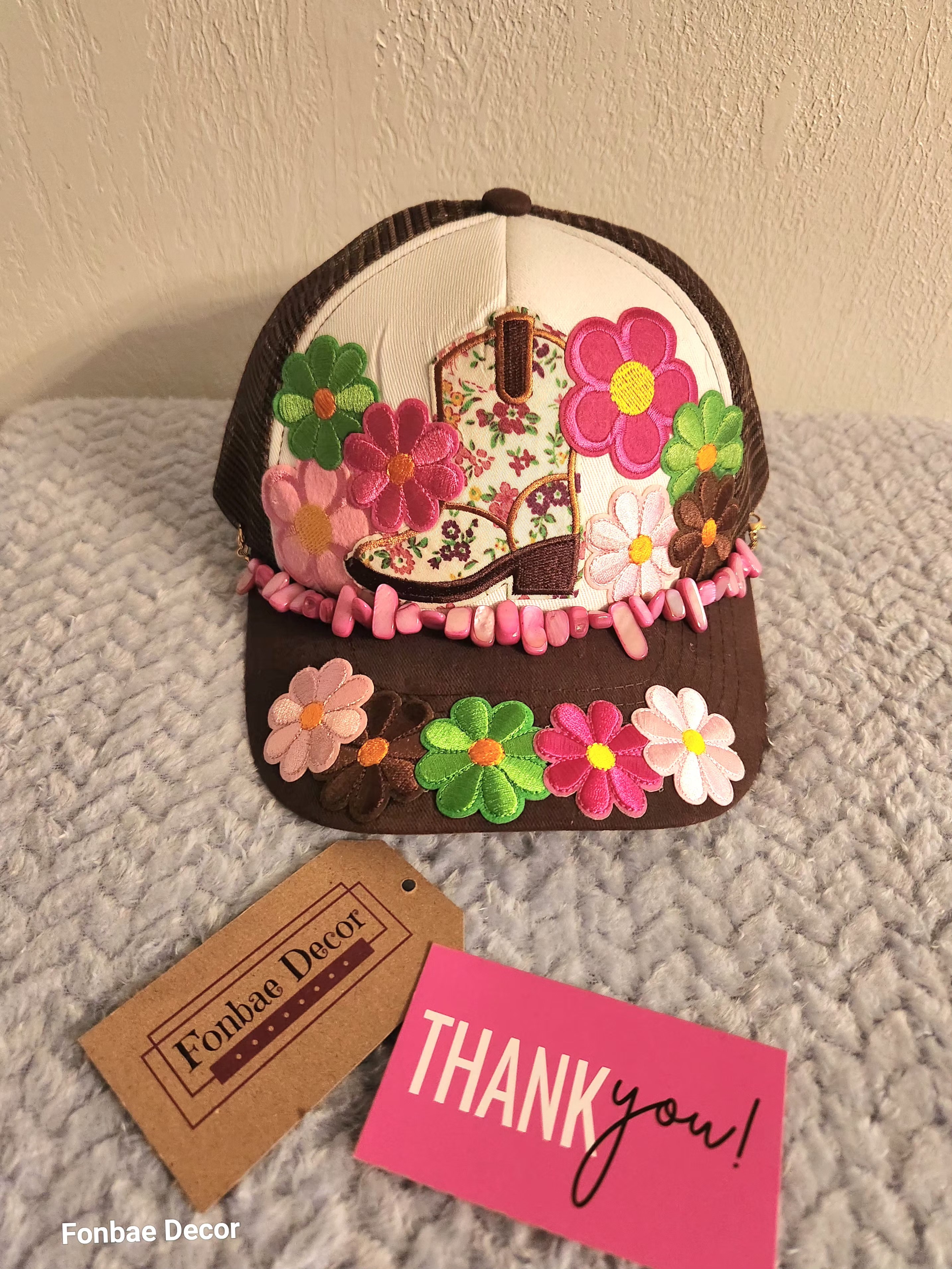 Floral Embellished Baseball Cap