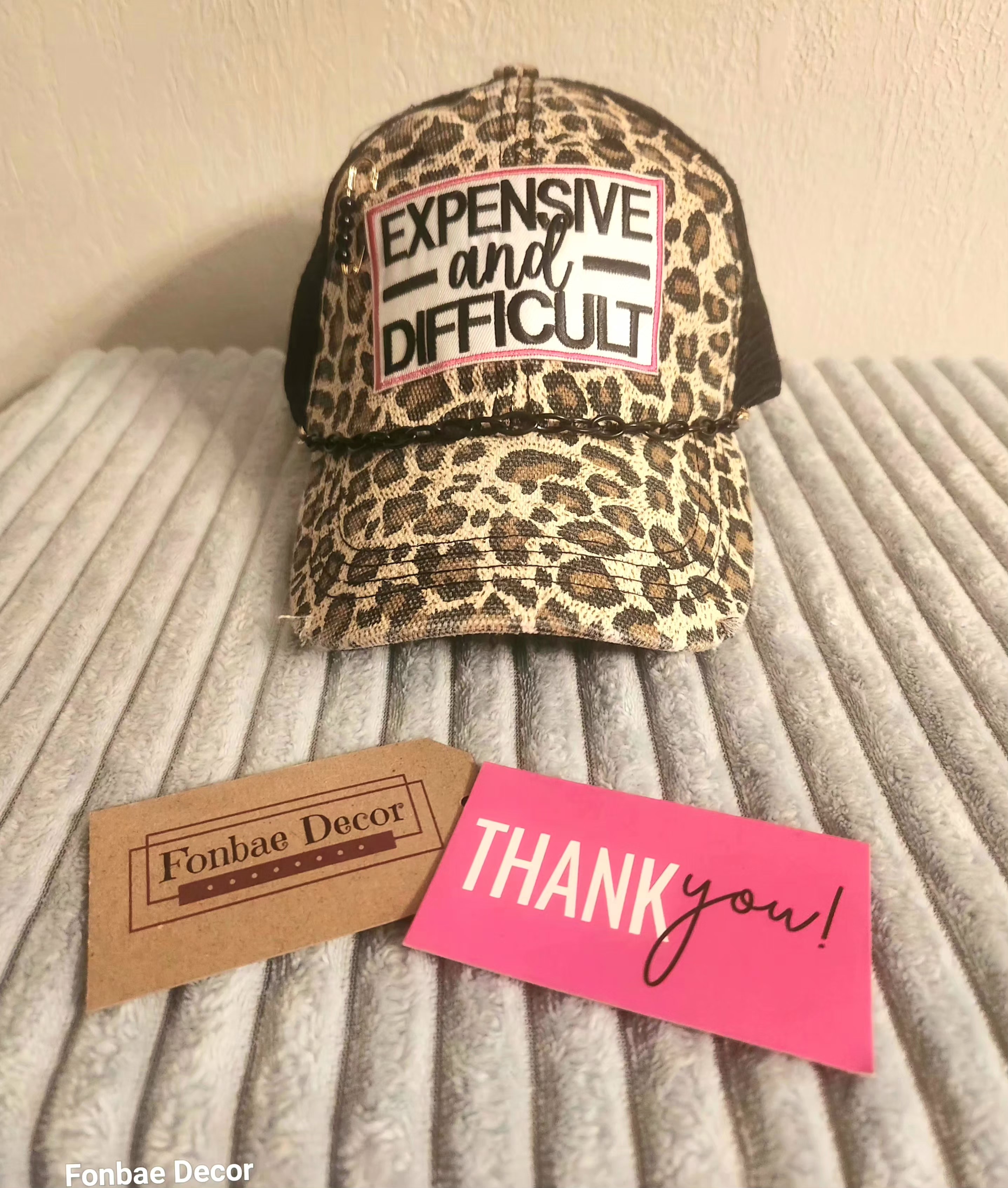 Expensive and Difficult Leopard Print Trucker Cap