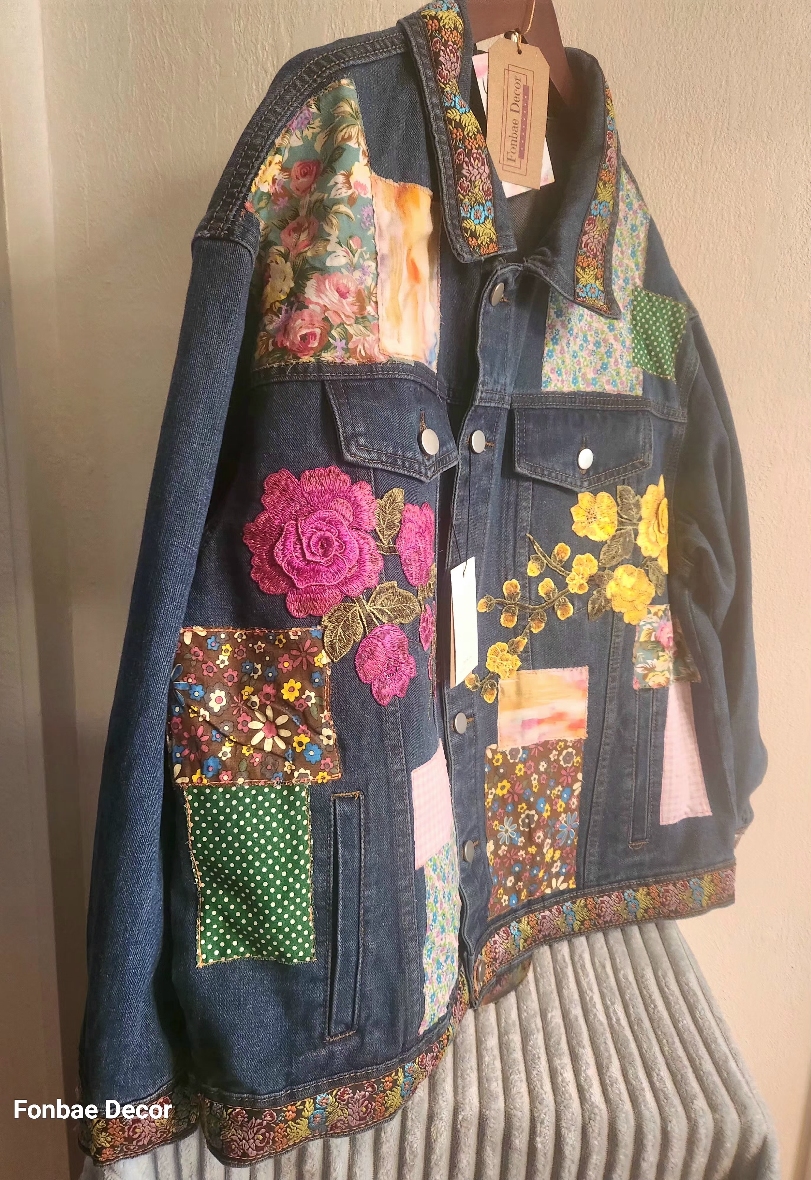 Handcrafted Patchwork Denim Jacket
