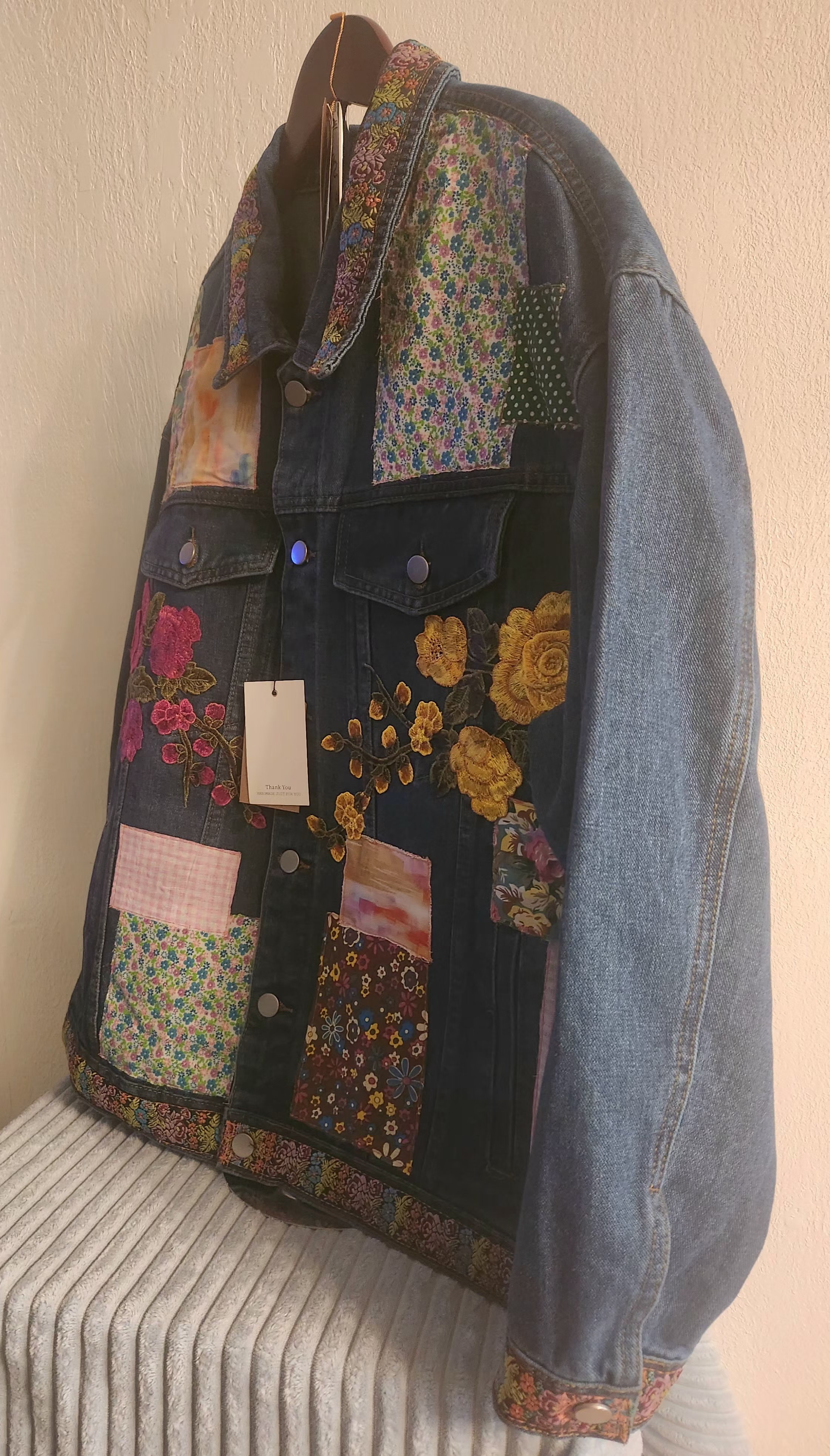 Handcrafted Patchwork Denim Jacket