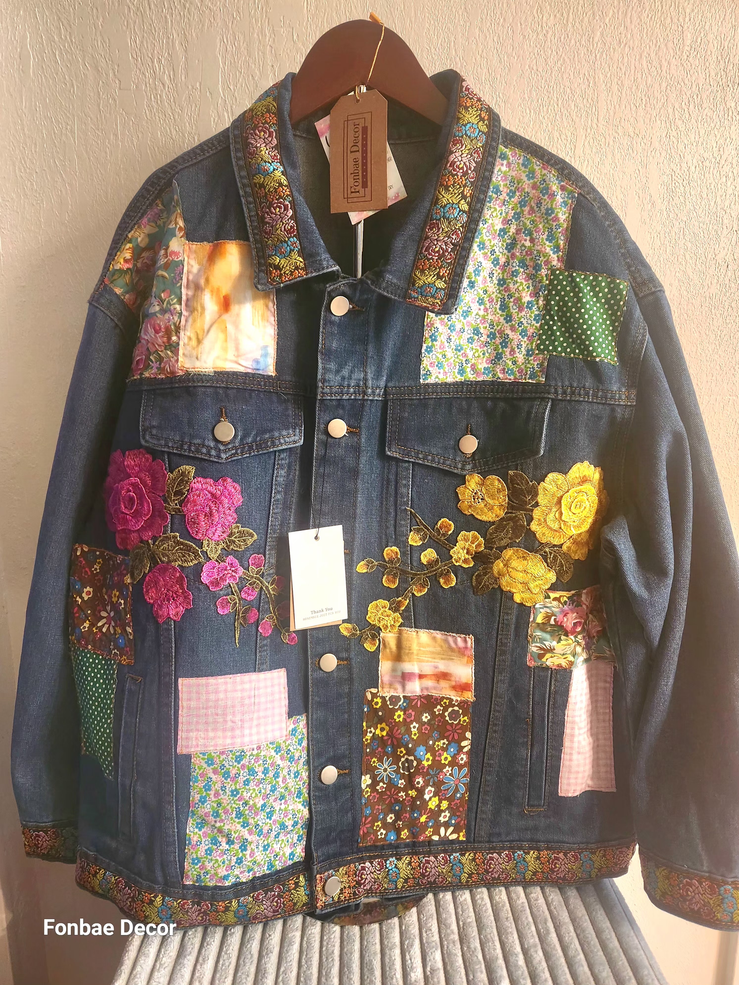 Handcrafted Patchwork Denim Jacket